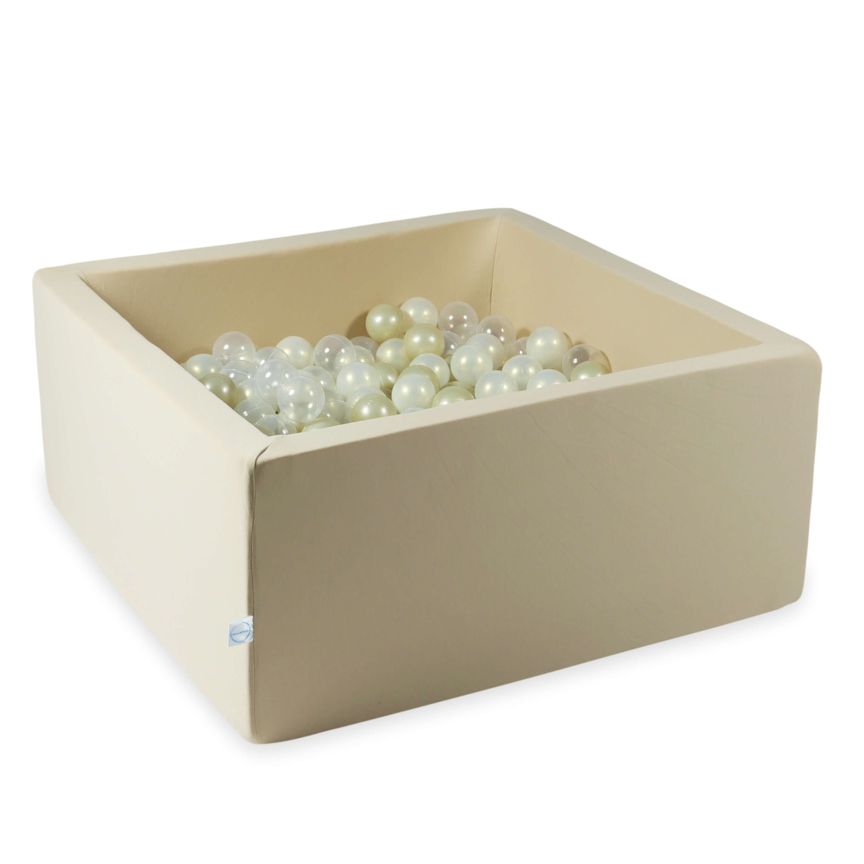 Quadratischer Bällepool 90x90x40 cm in Beige, 400 Bälle