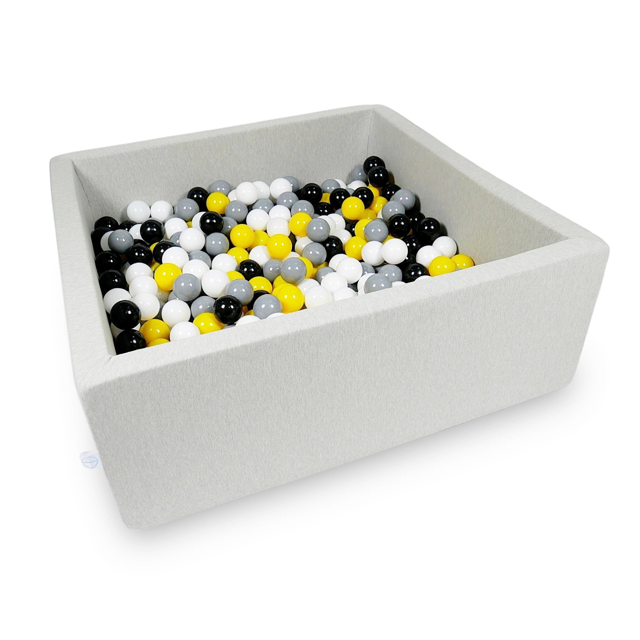 Square ball pit 110x110x40 cm in light gray, 600 balls