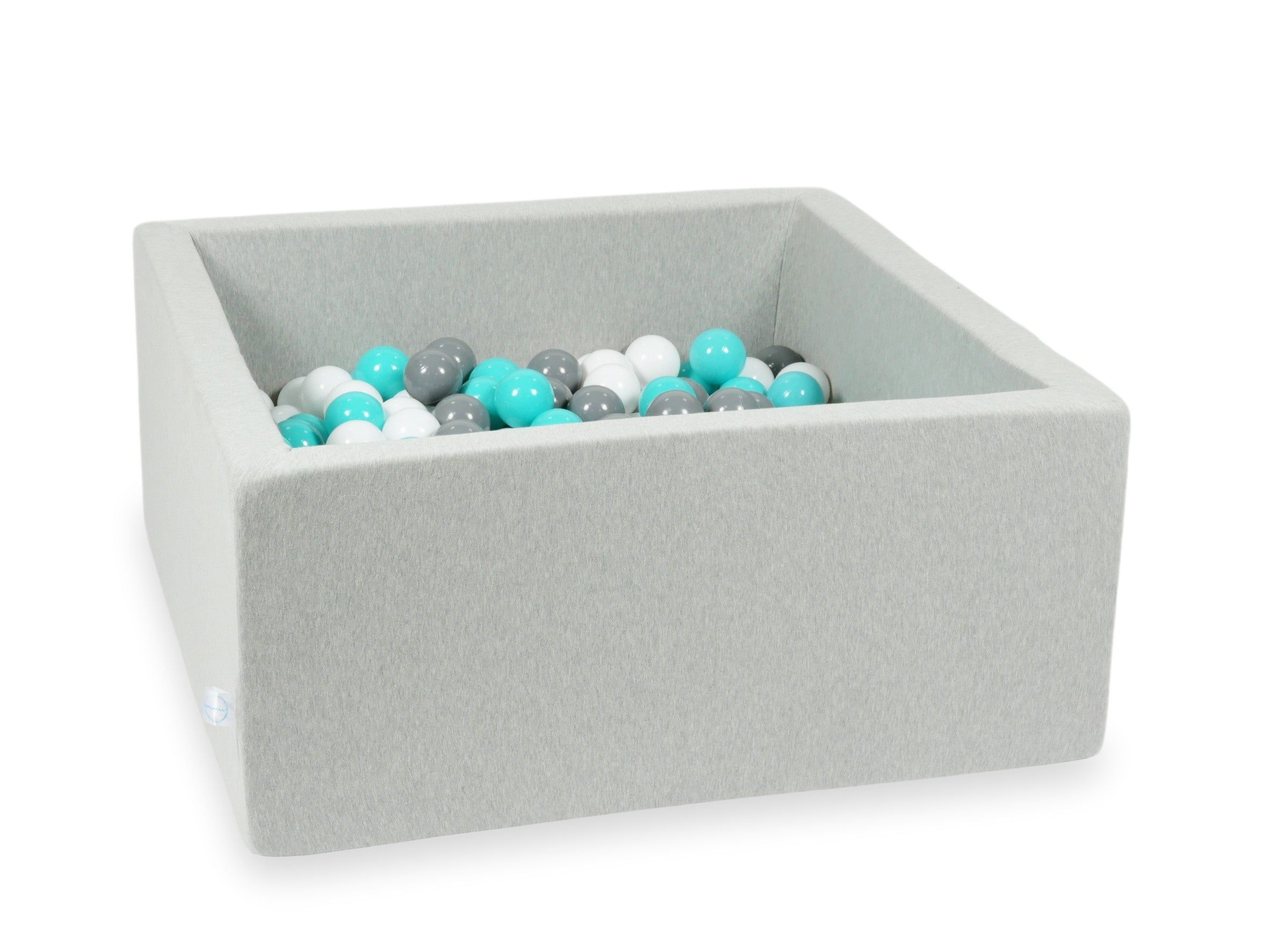 Square ball pit 90x90x40 cm in Light Gray, 400 balls