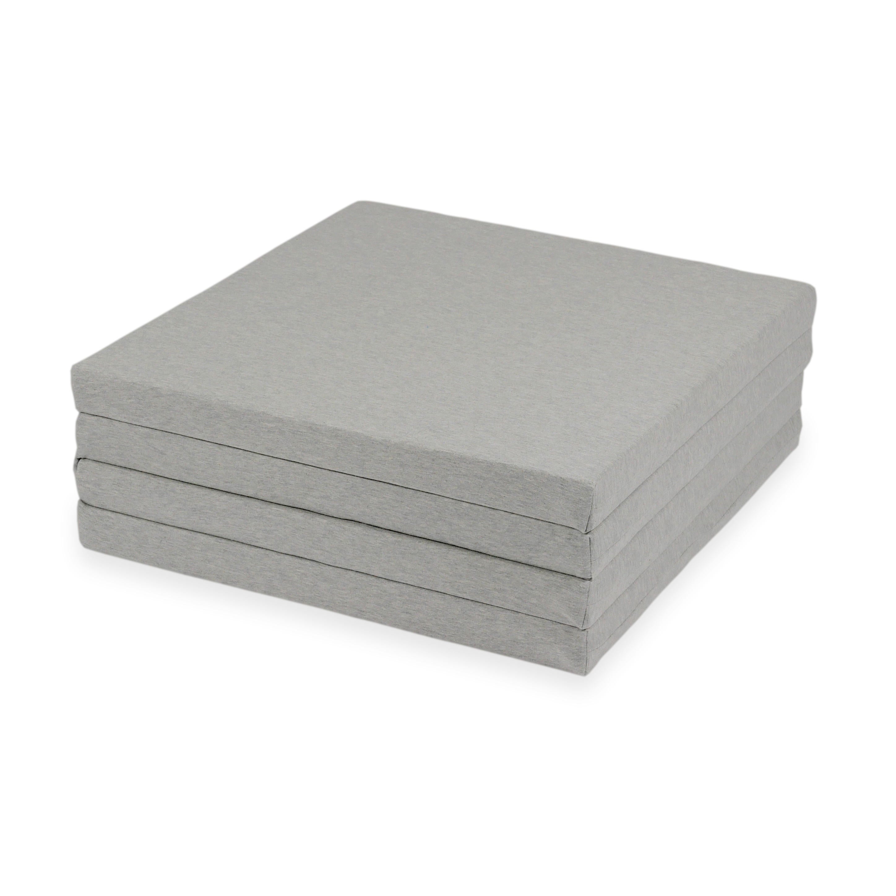 Tapis de jeu bébé pliable carré 120 × 120 cm en jersey