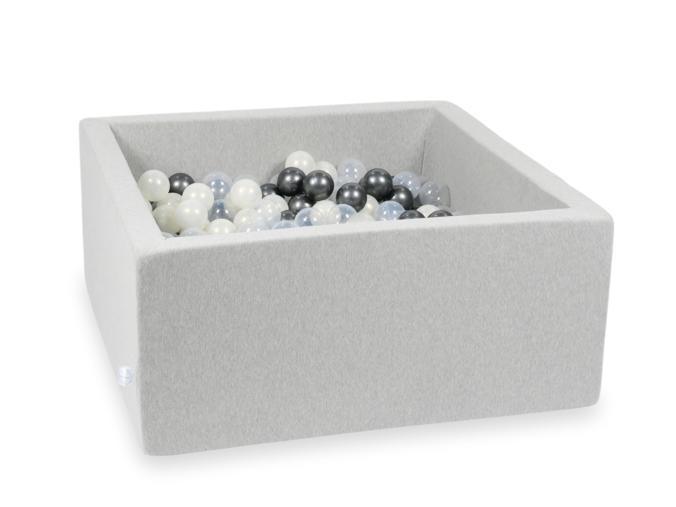 Square ball pit 90x90x40 cm in Light Gray, 400 balls