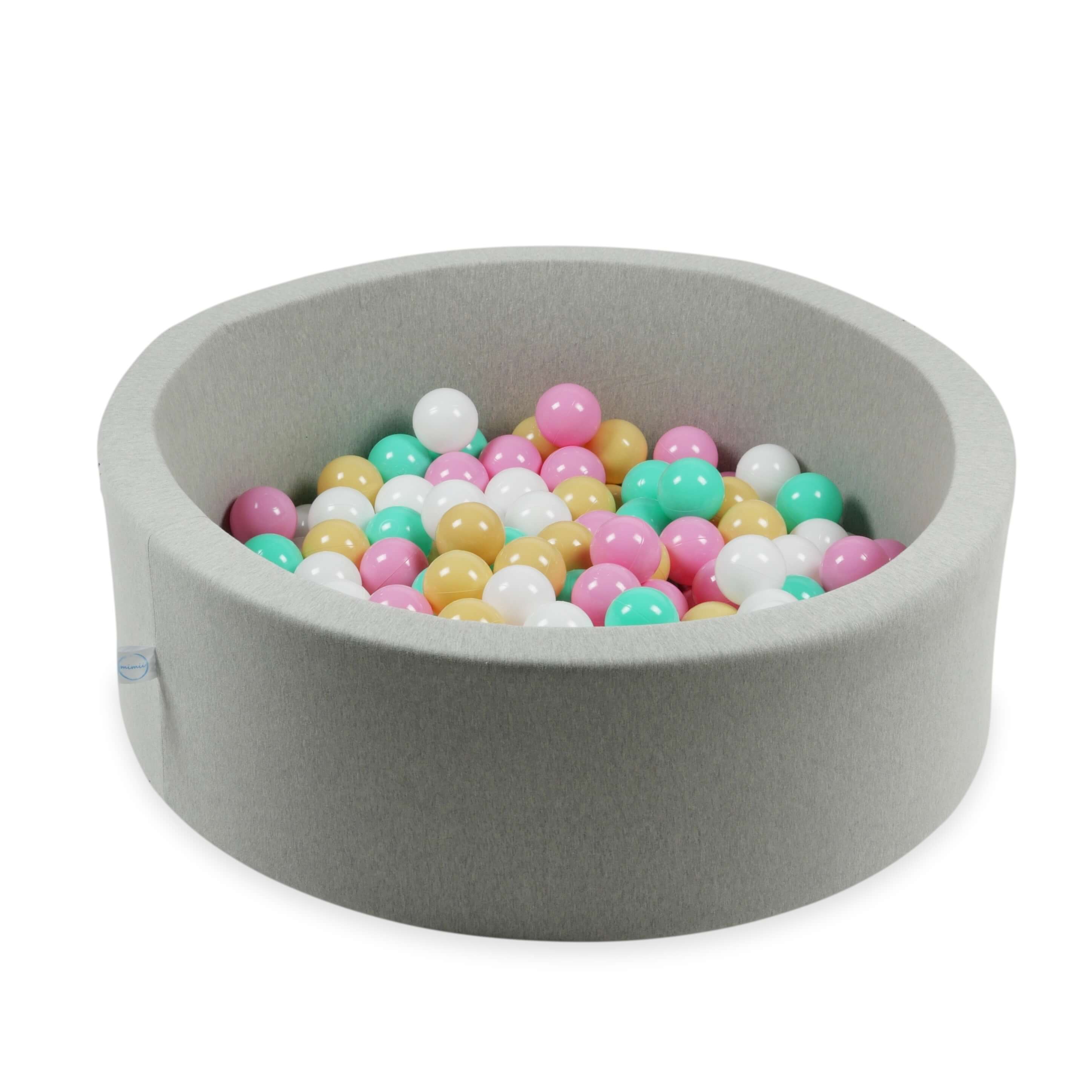 Play balls ø7cm 500 pieces white, mint, beige, dusty pink