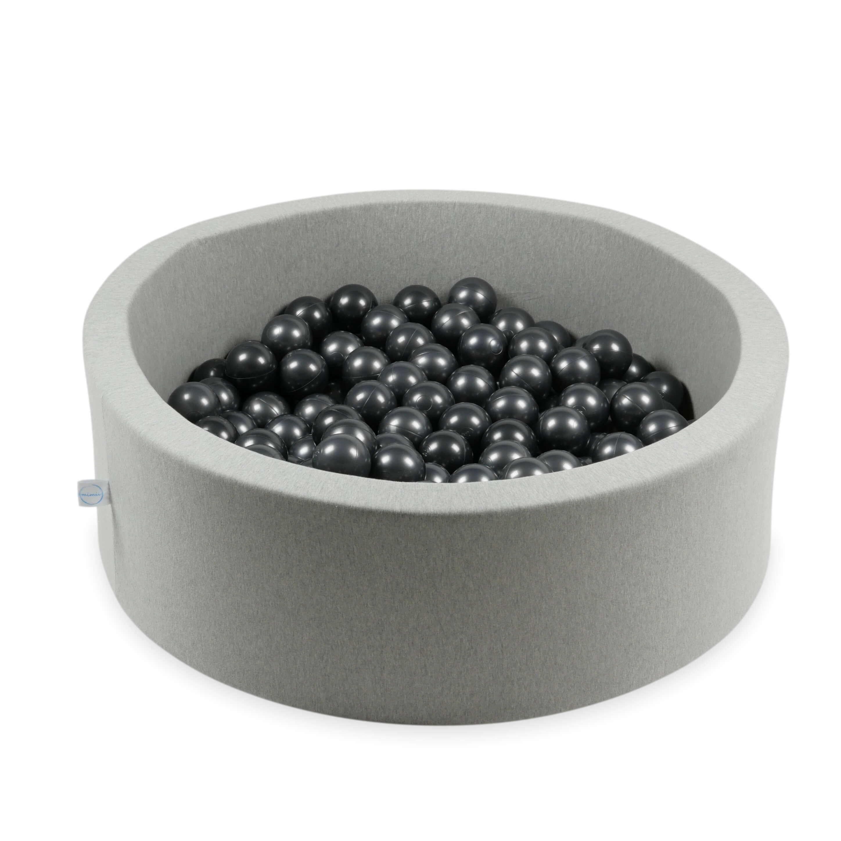 25-teiliges Set aus 7 cm großen, metallisch glänzenden Graphit-Spielbällen