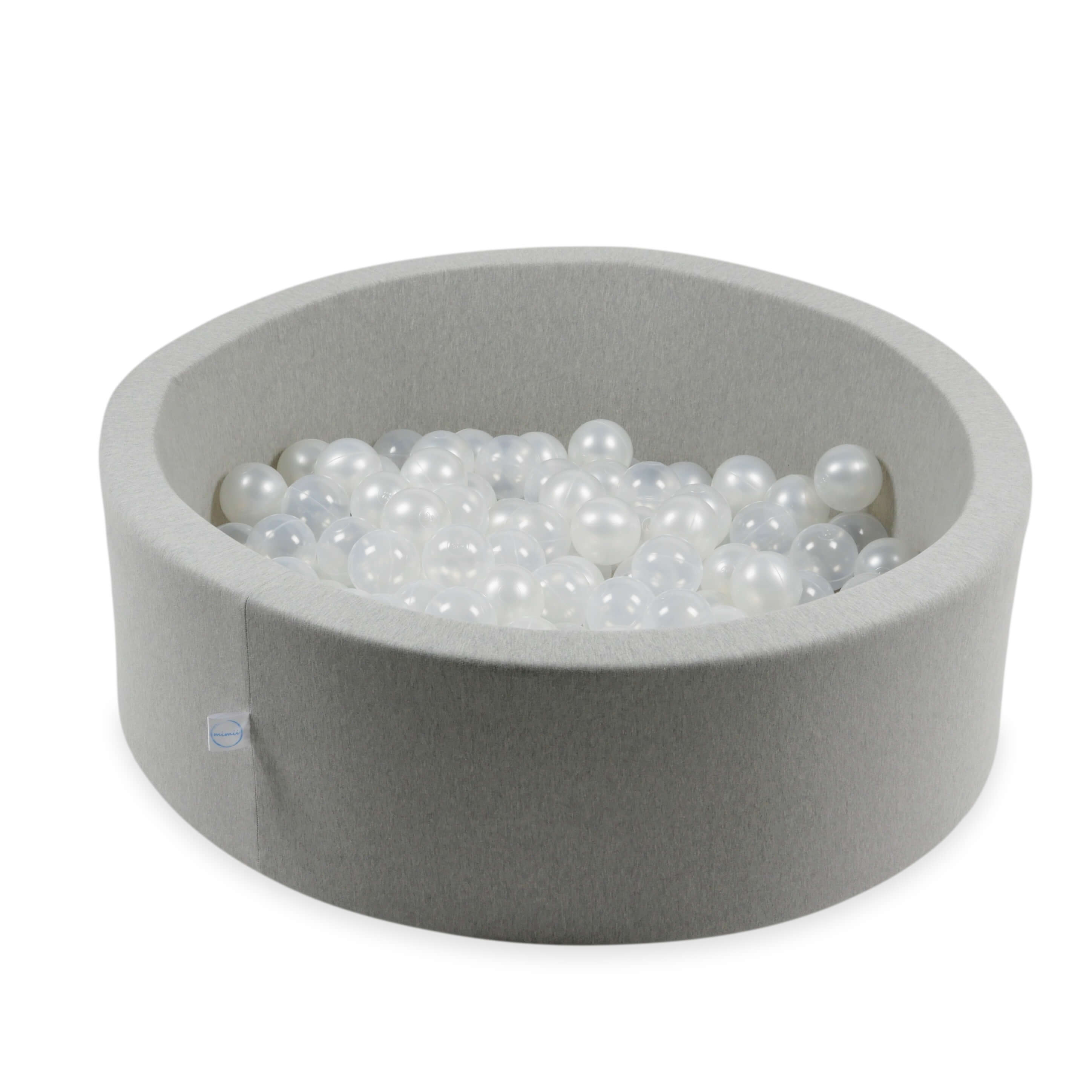 Spielbälle, 7 cm Durchmesser, 100 Stück, perlmuttfarben, transparent