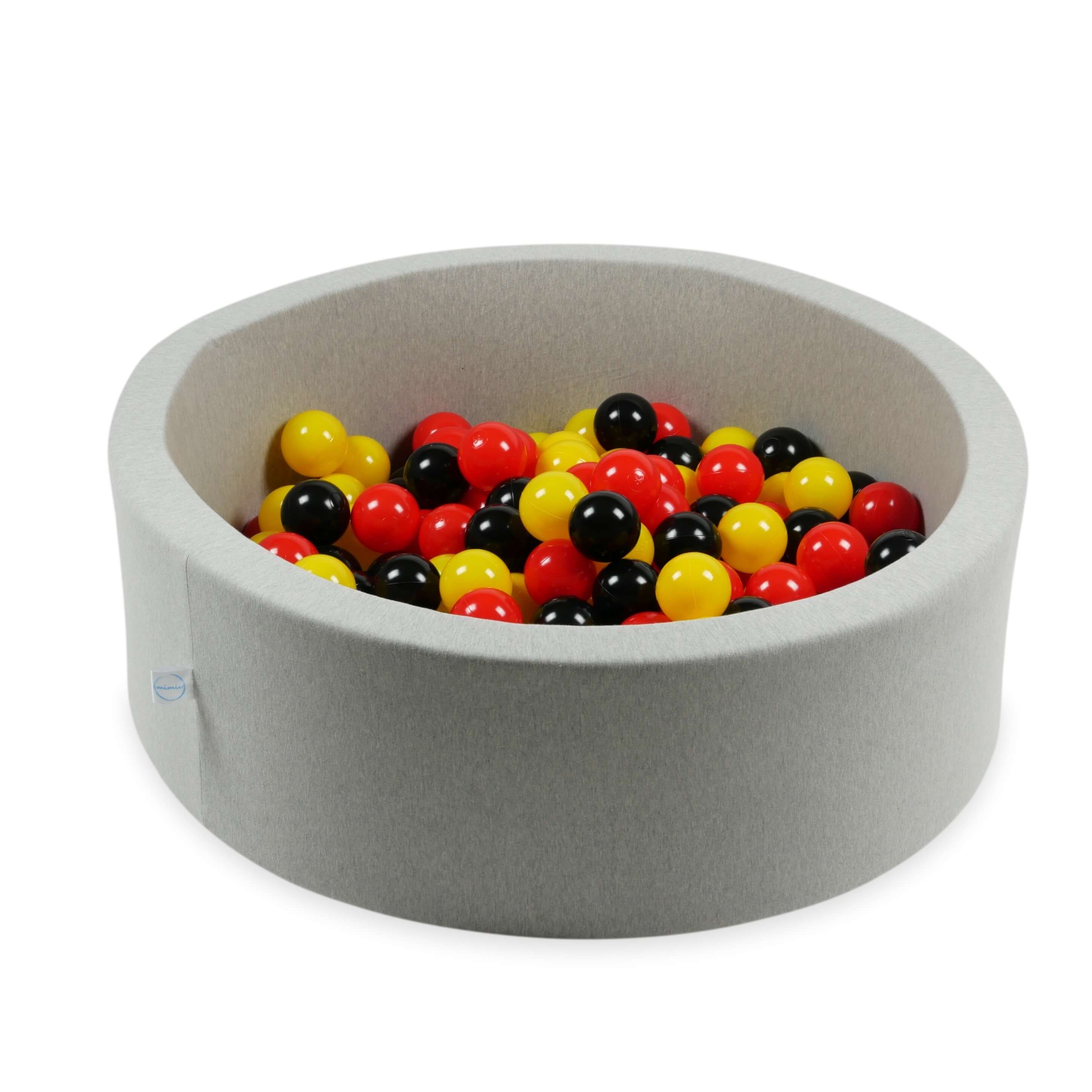 Game balls ø7cm 300 pieces yellow, red, black