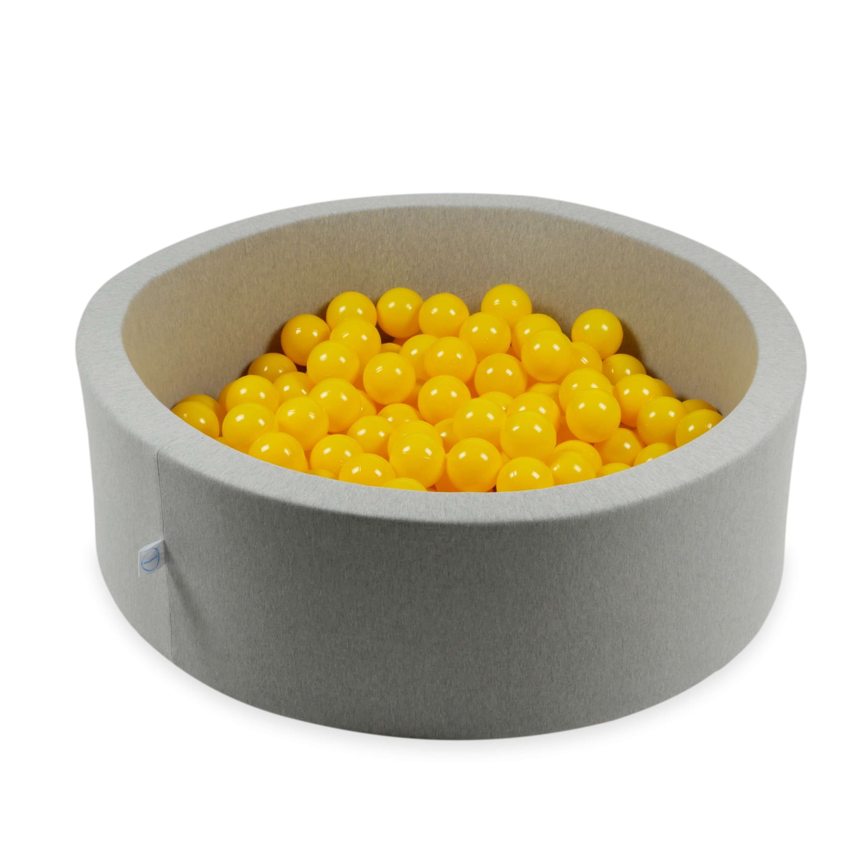 25 gelbe Spielbälle, 7 cm Durchmesser