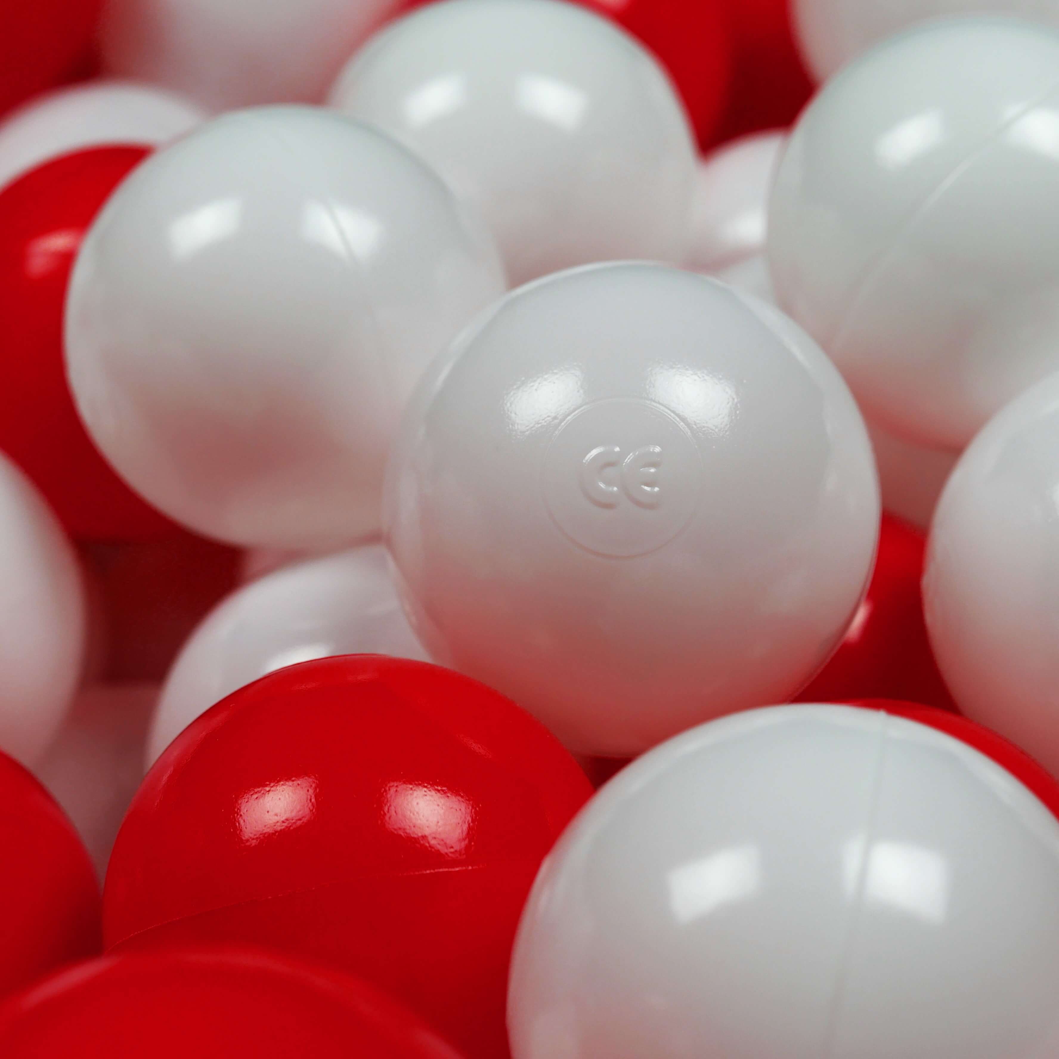 Game balls ø7cm 400 pieces white, red