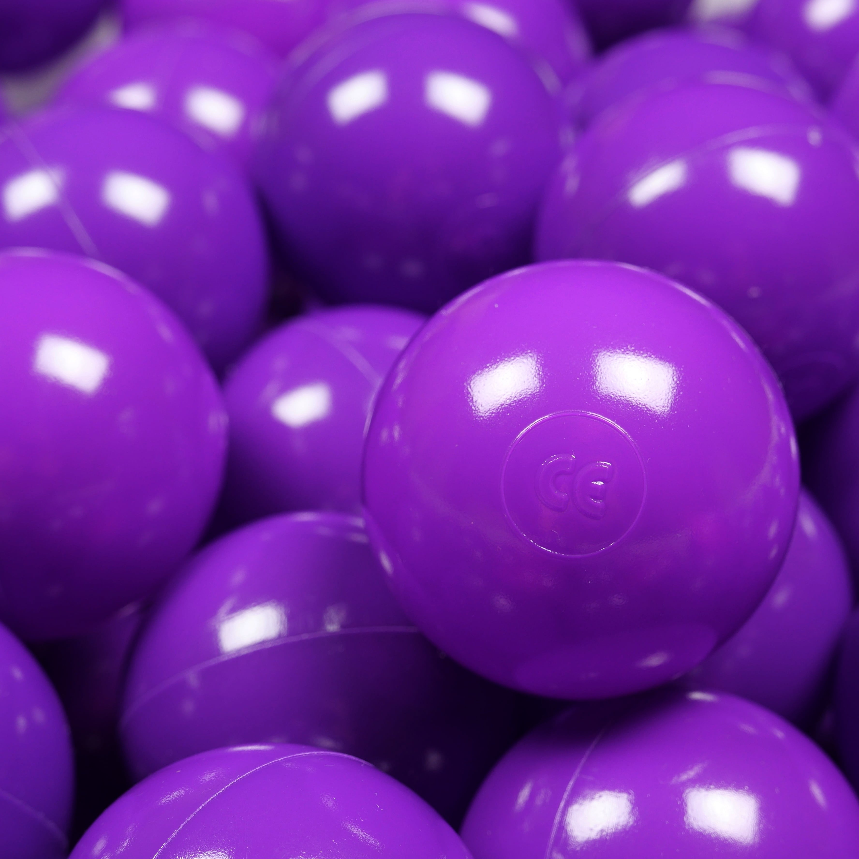 25 violette Spielbälle, 7 cm Durchmesser