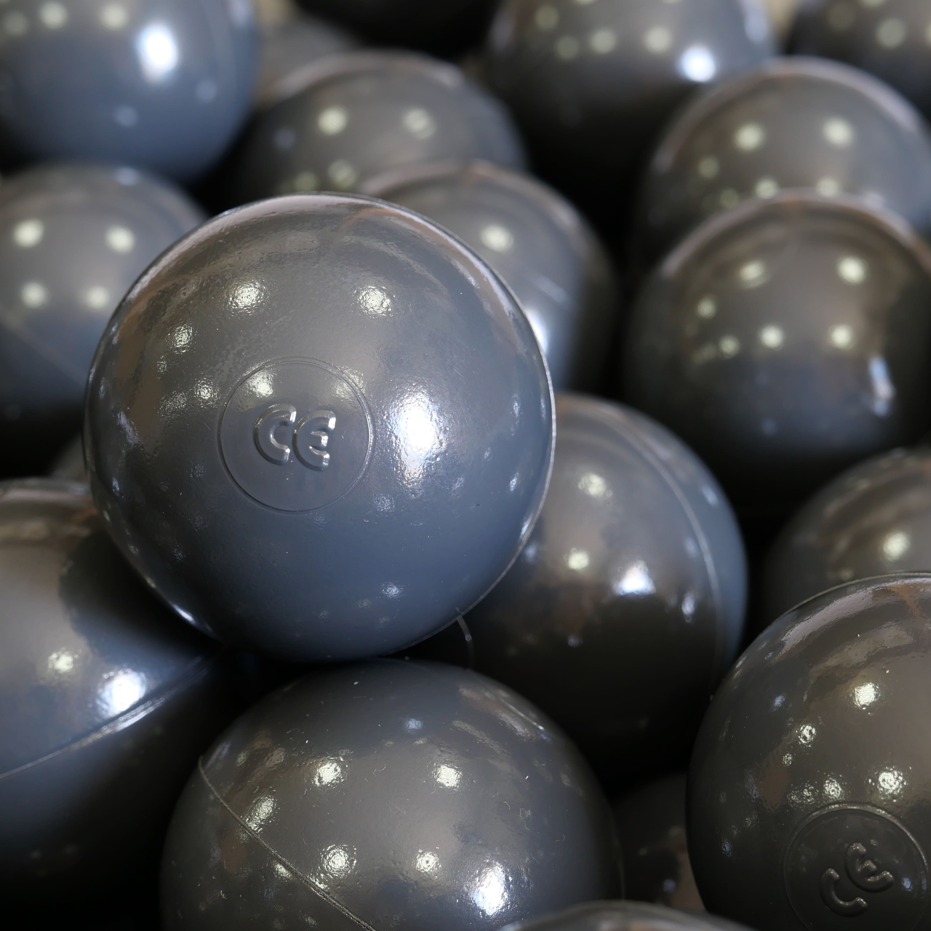 Game balls ø7cm 200 pieces graphite