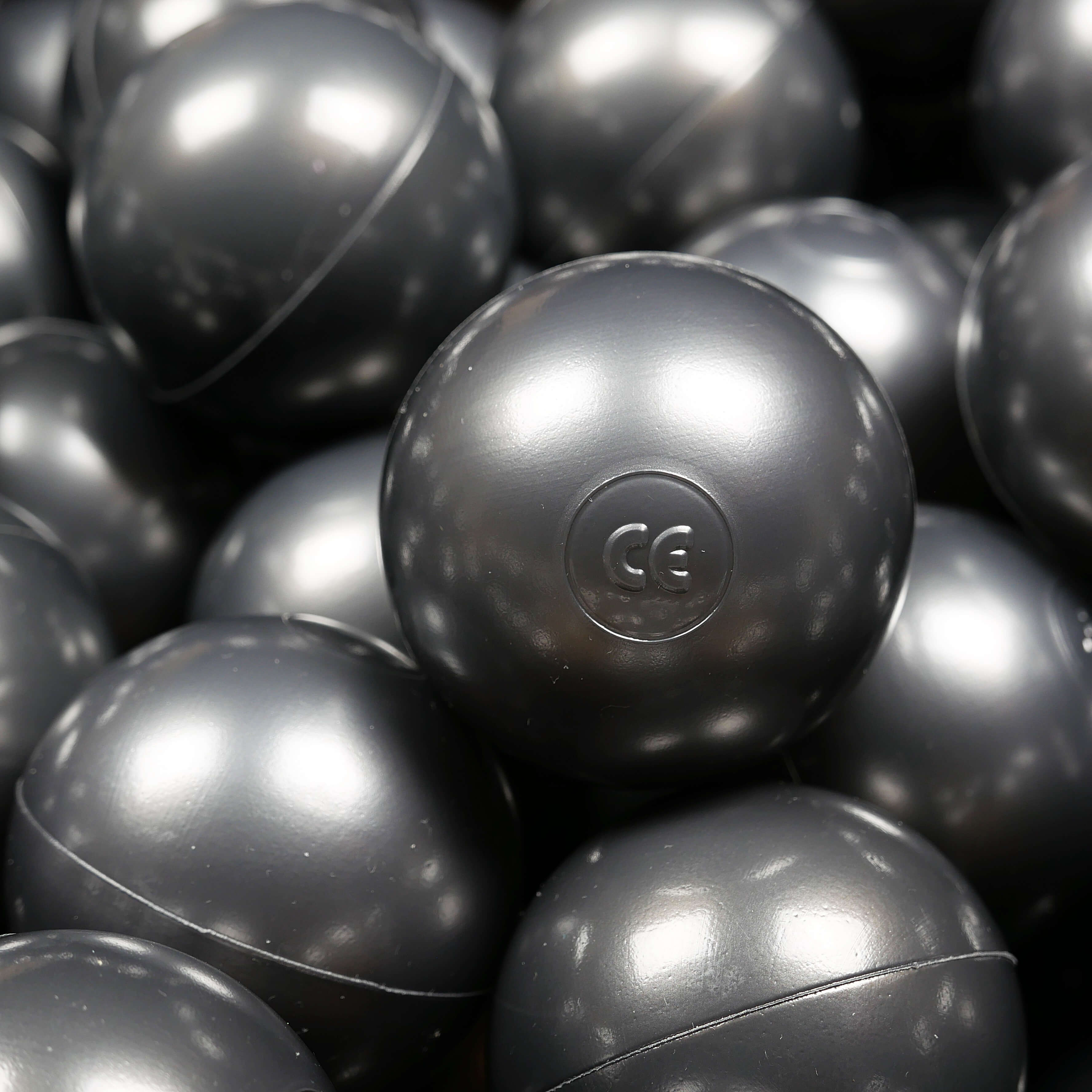 Play balls ø7cm 50 pieces metallic graphite