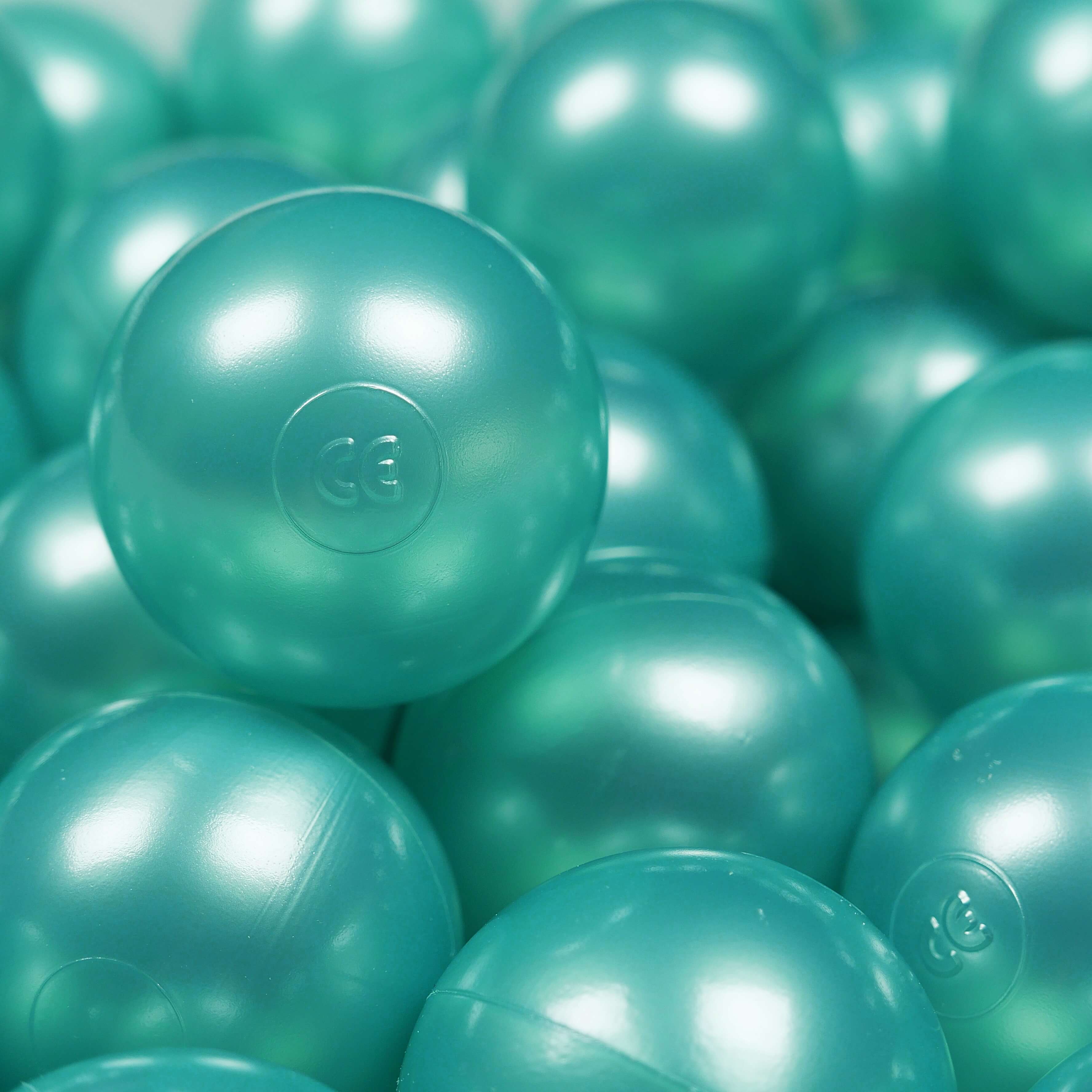 Game balls ø7cm 300 pieces metallic turquoise
