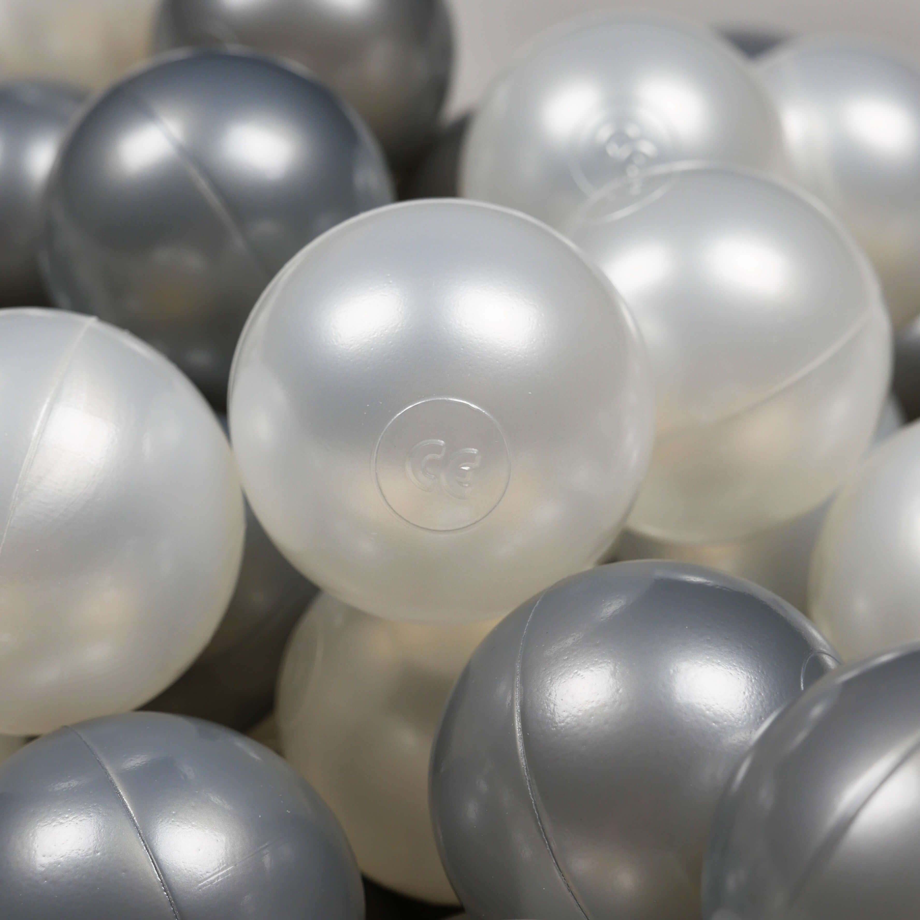 Balles de jeu ø7cm 50 pièces perle, argenté