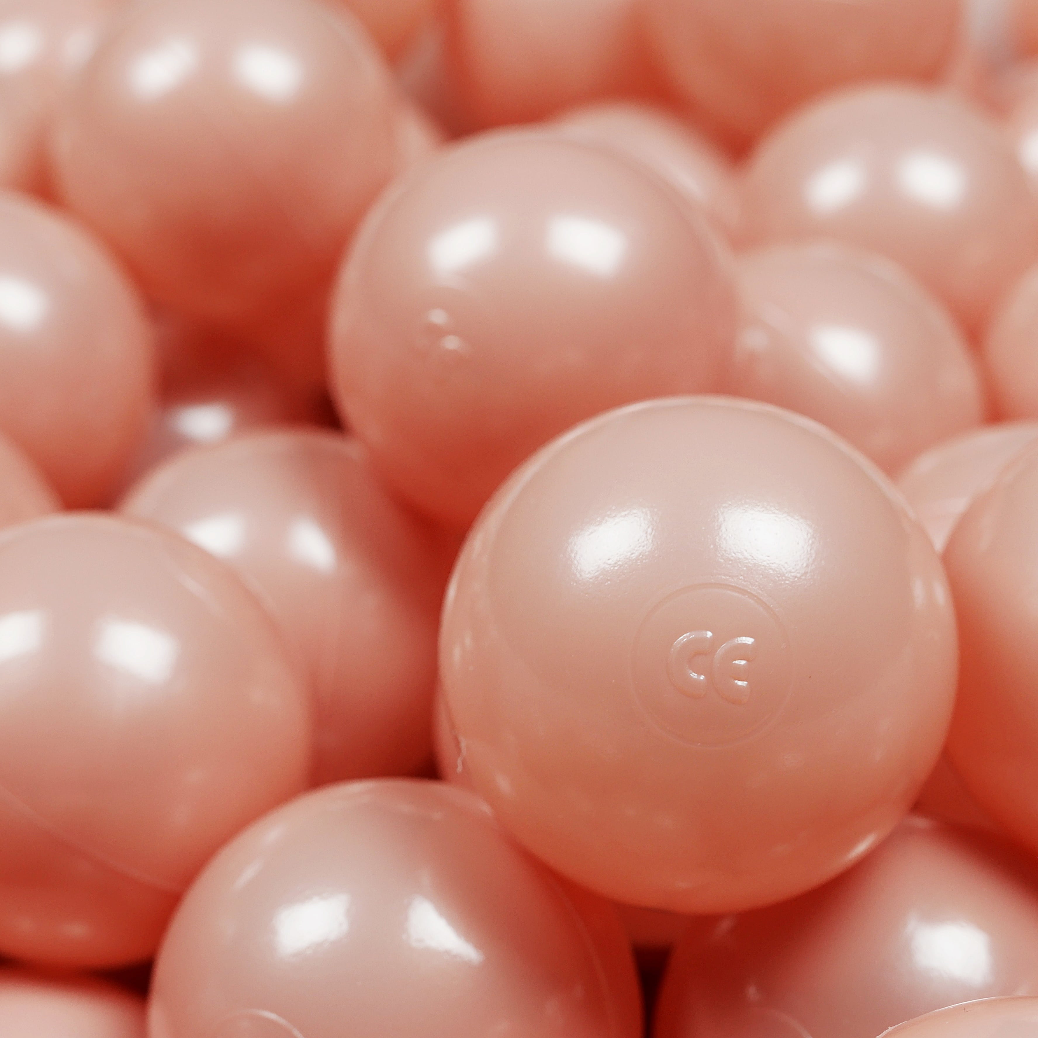 100 Spielbälle mit 7 cm Durchmesser, roségoldfarben
