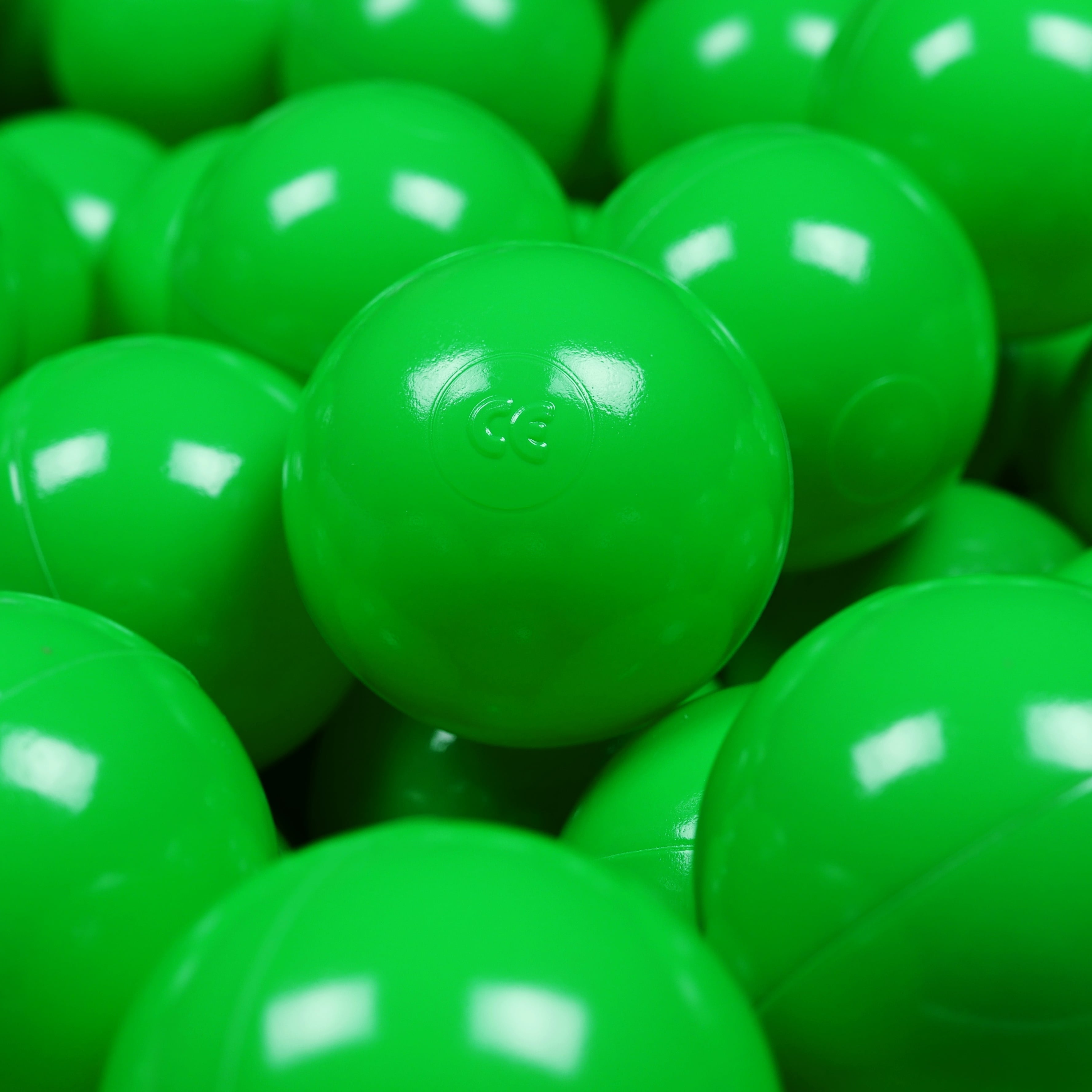 400 grüne Spielbälle, 7 cm Durchmesser