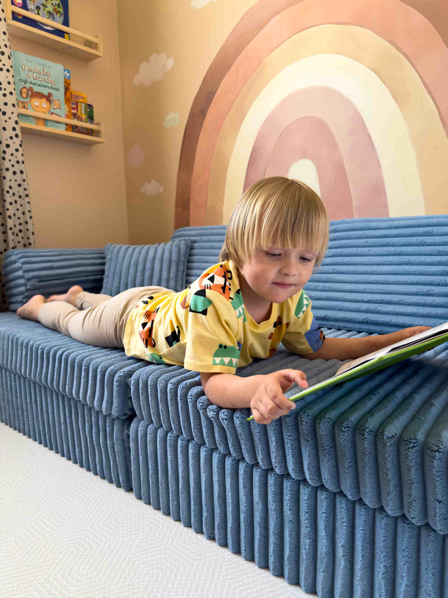 Montessori Play Sofa Comfort in waffle