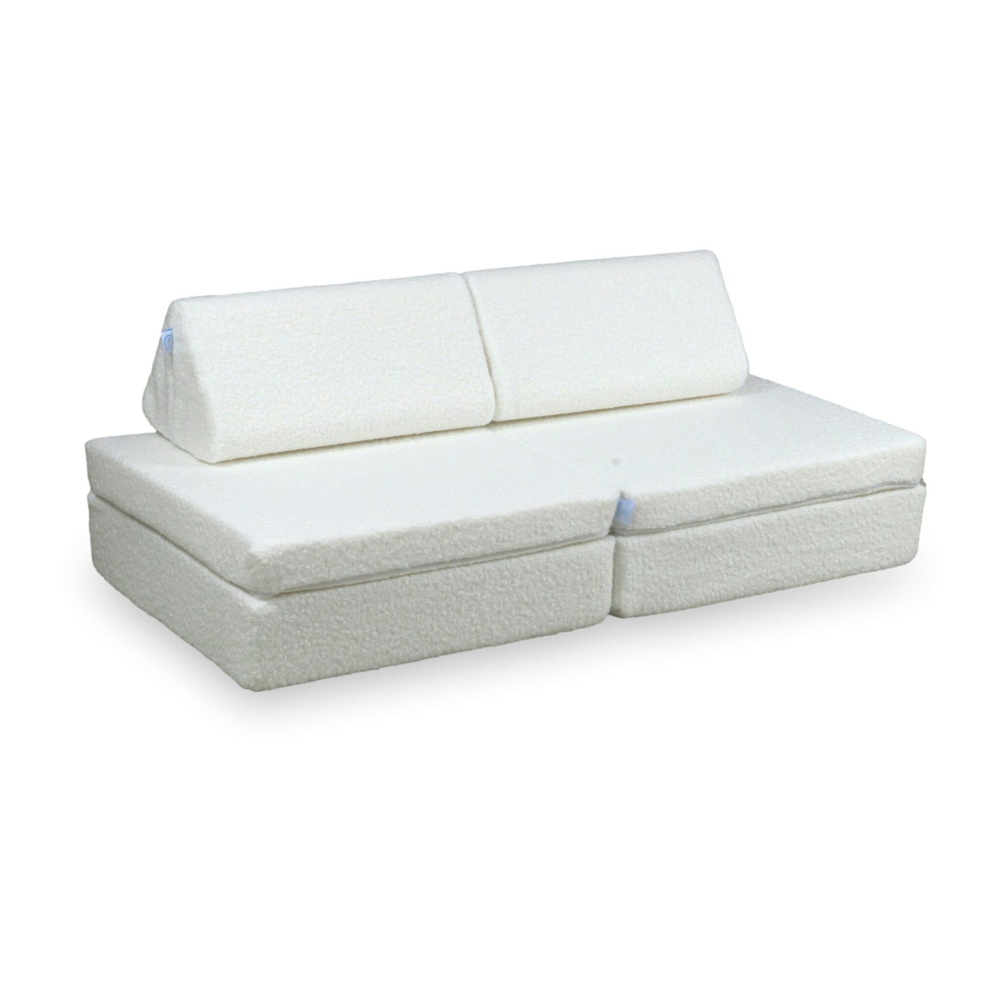 Montessori Mini Standard Spielsofa in weißem Bouclé