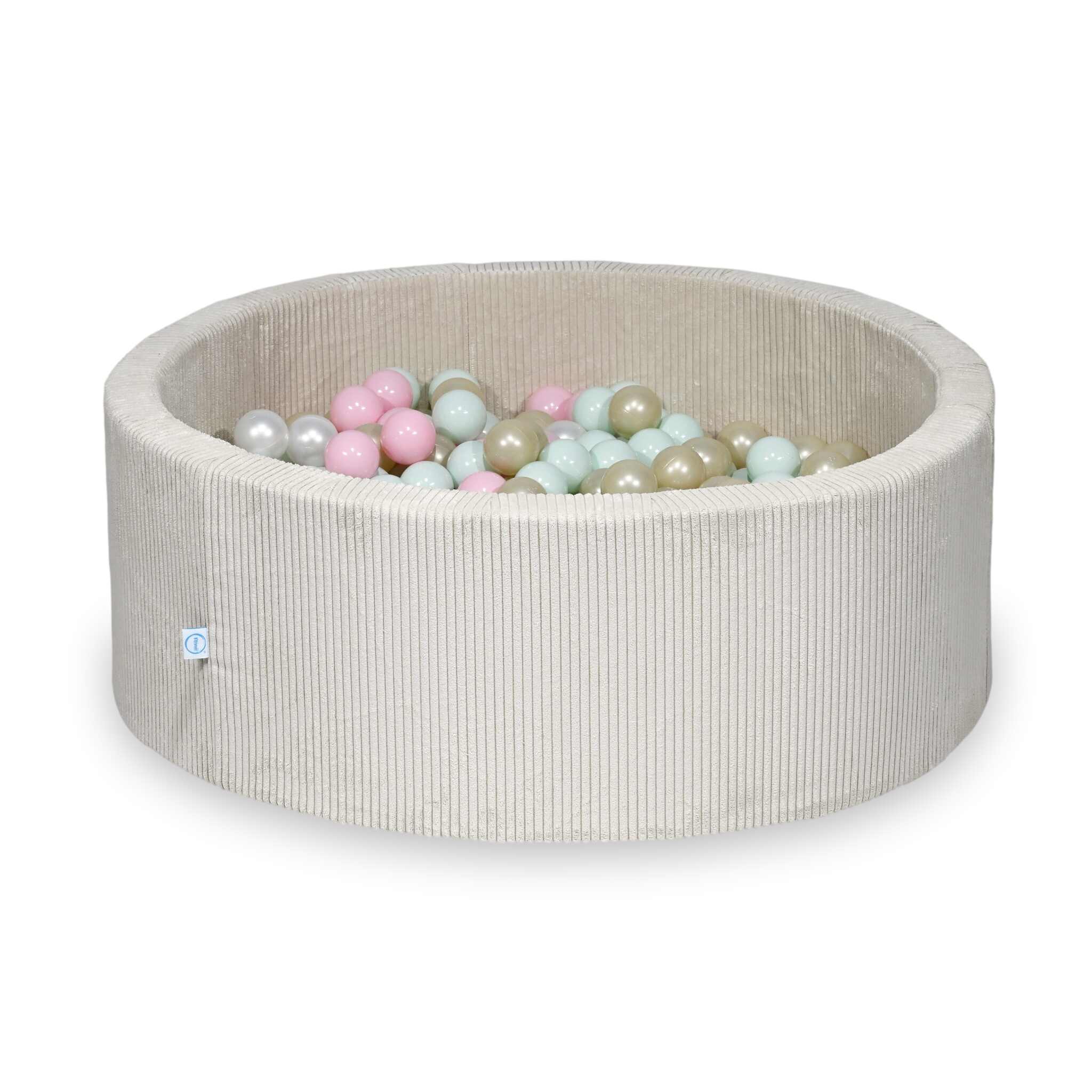 Bällebad Cord beige 110x40 cm mit 500 Bällen