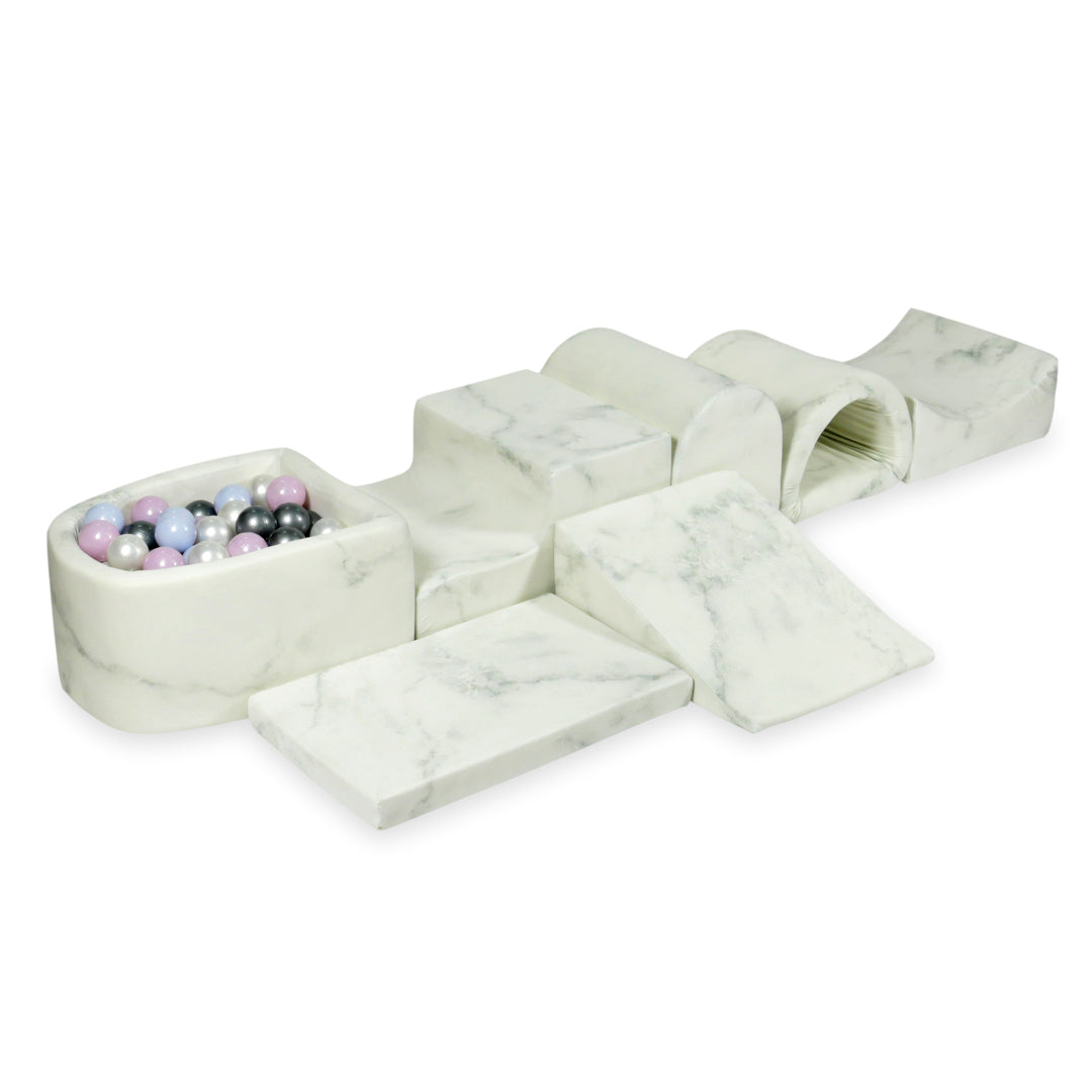 Plus grande aire de jeux en mousse avec piscine micro marbre + 100 balles