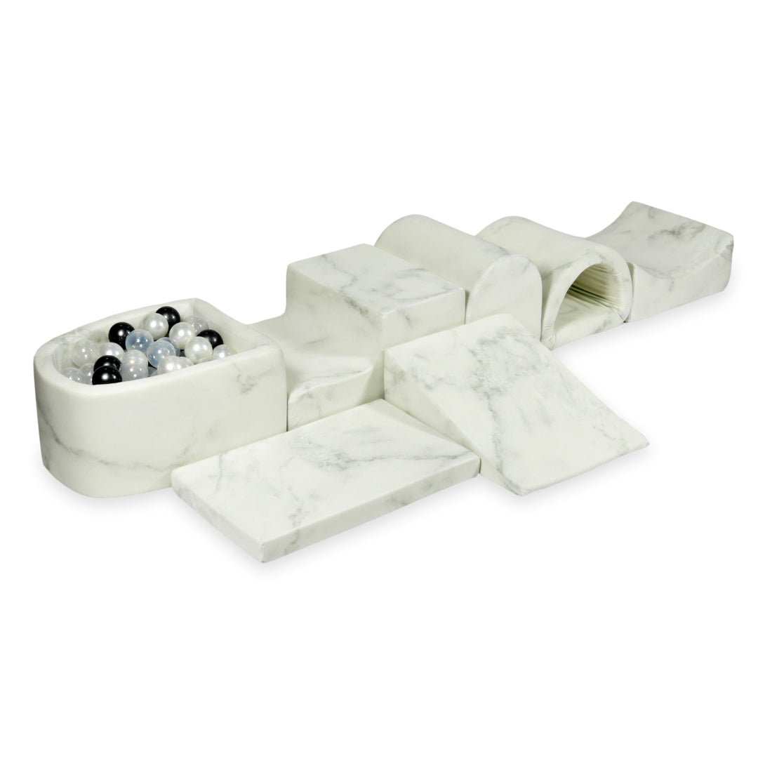 Plus grande aire de jeux en mousse avec piscine micro marbre + 100 balles