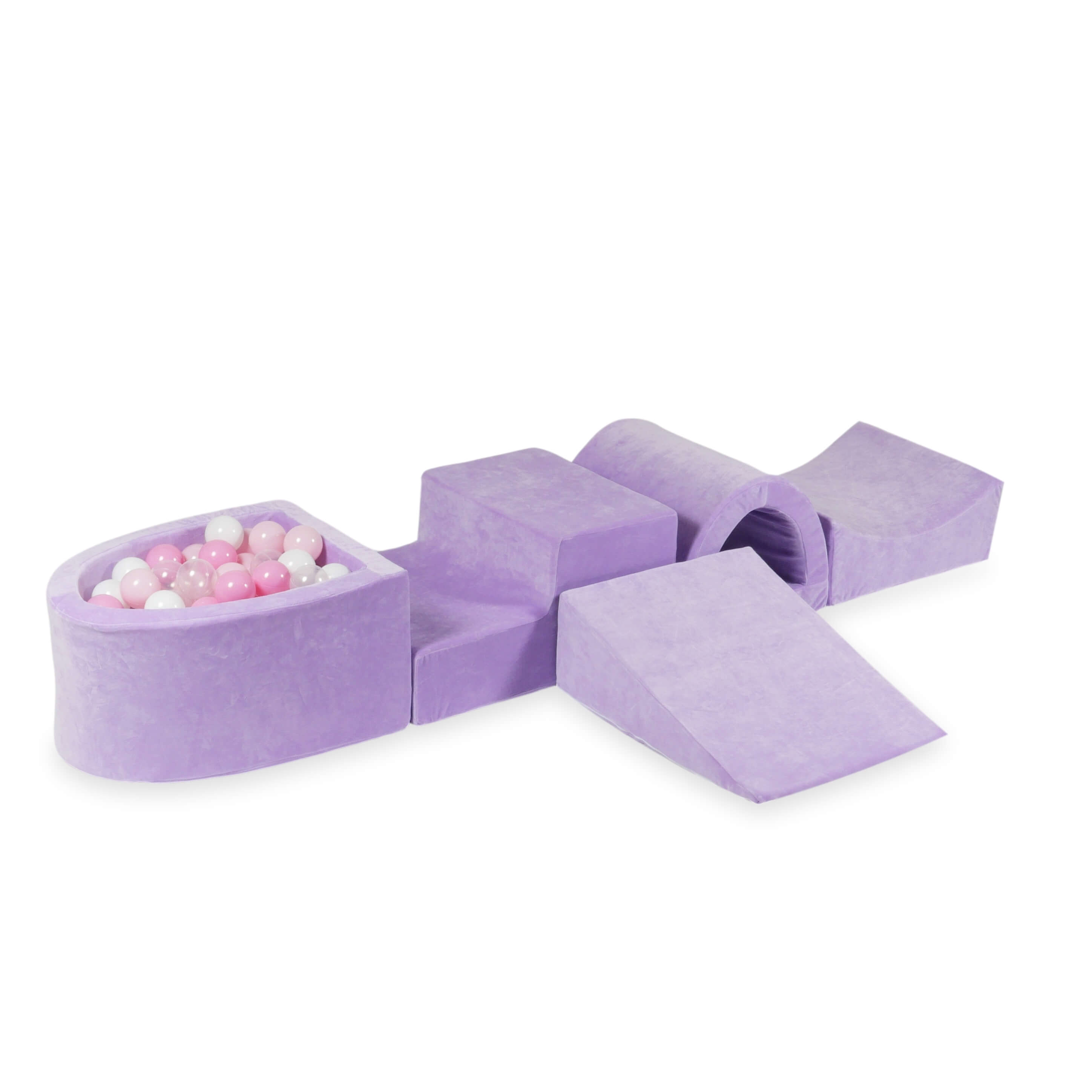 Foam play area with bridge and micro lilac pool + 100 balls