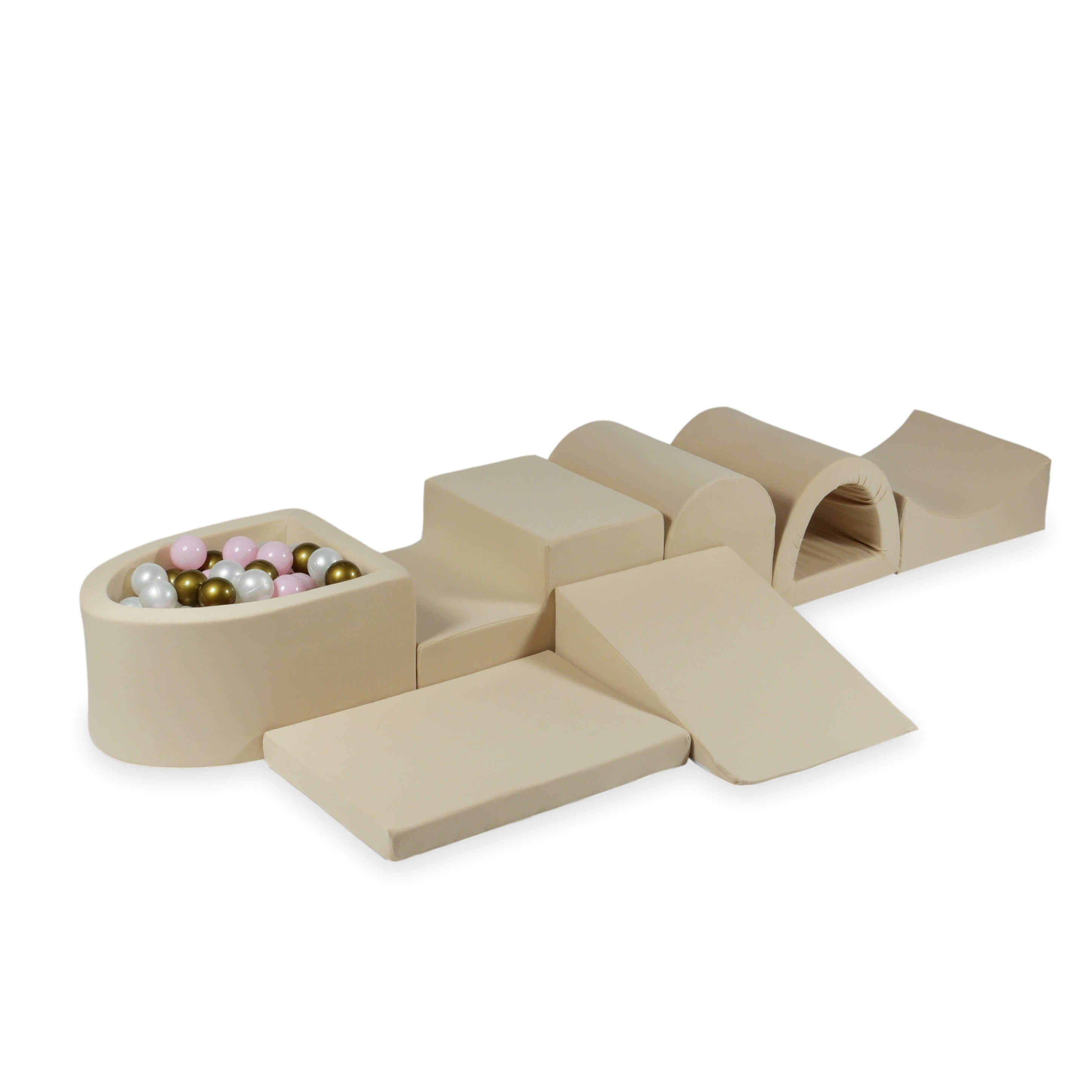 Larger foam play area with micro beige pool