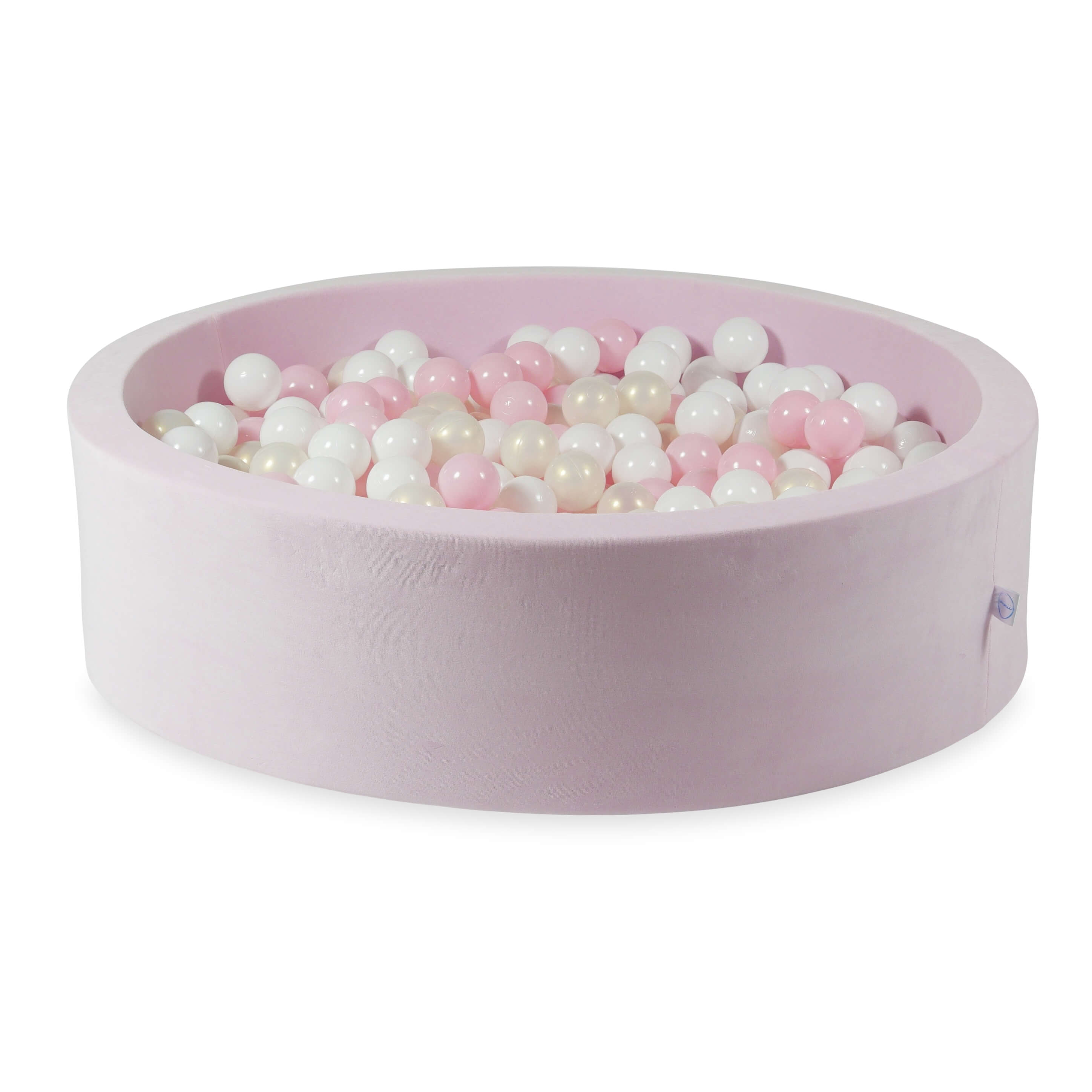 Velvet Ball Pit Velvet Soft Light Pink 110x30 cm with 400 balls