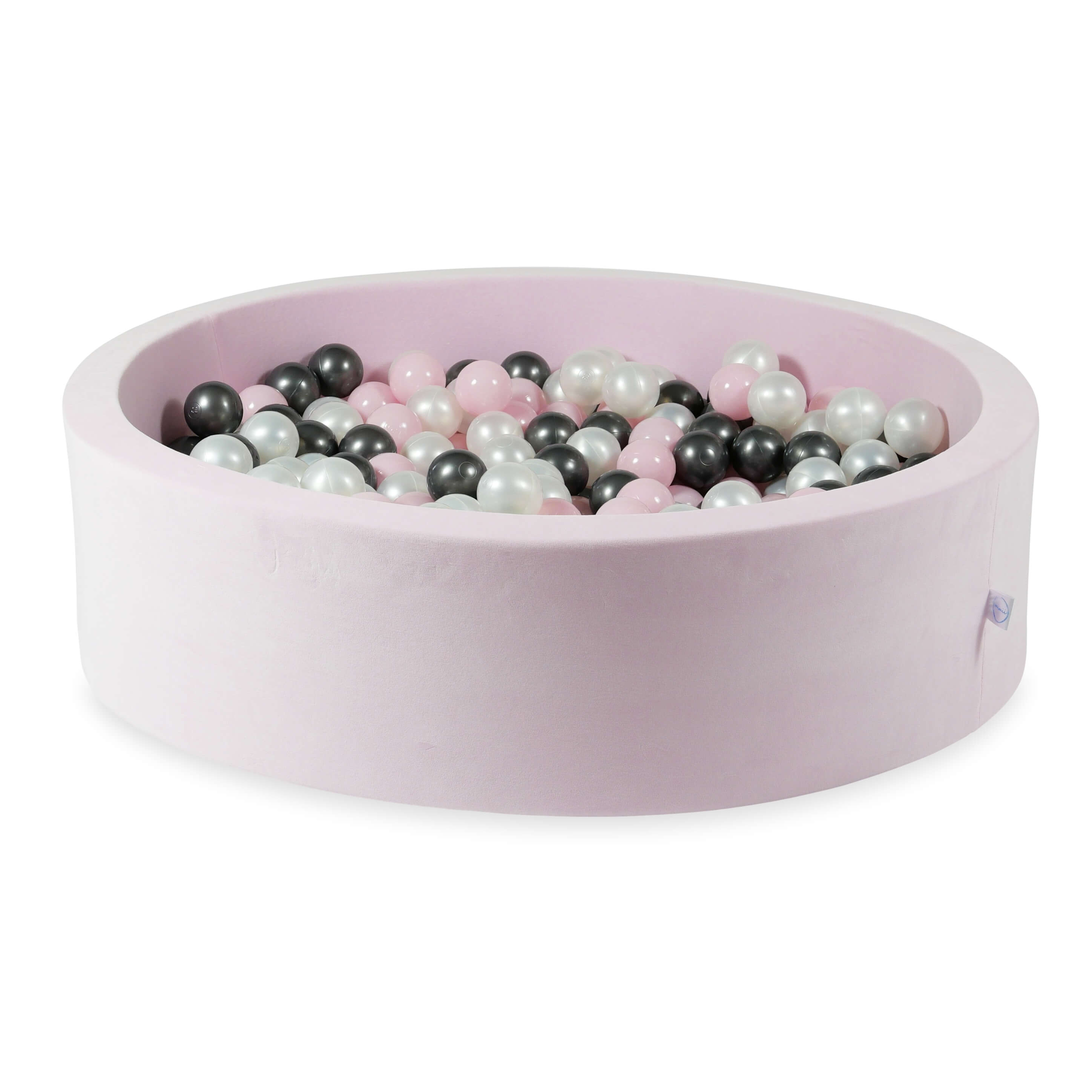 Velvet Ball Pit Velvet Soft Light Pink 110x30 cm with 400 balls