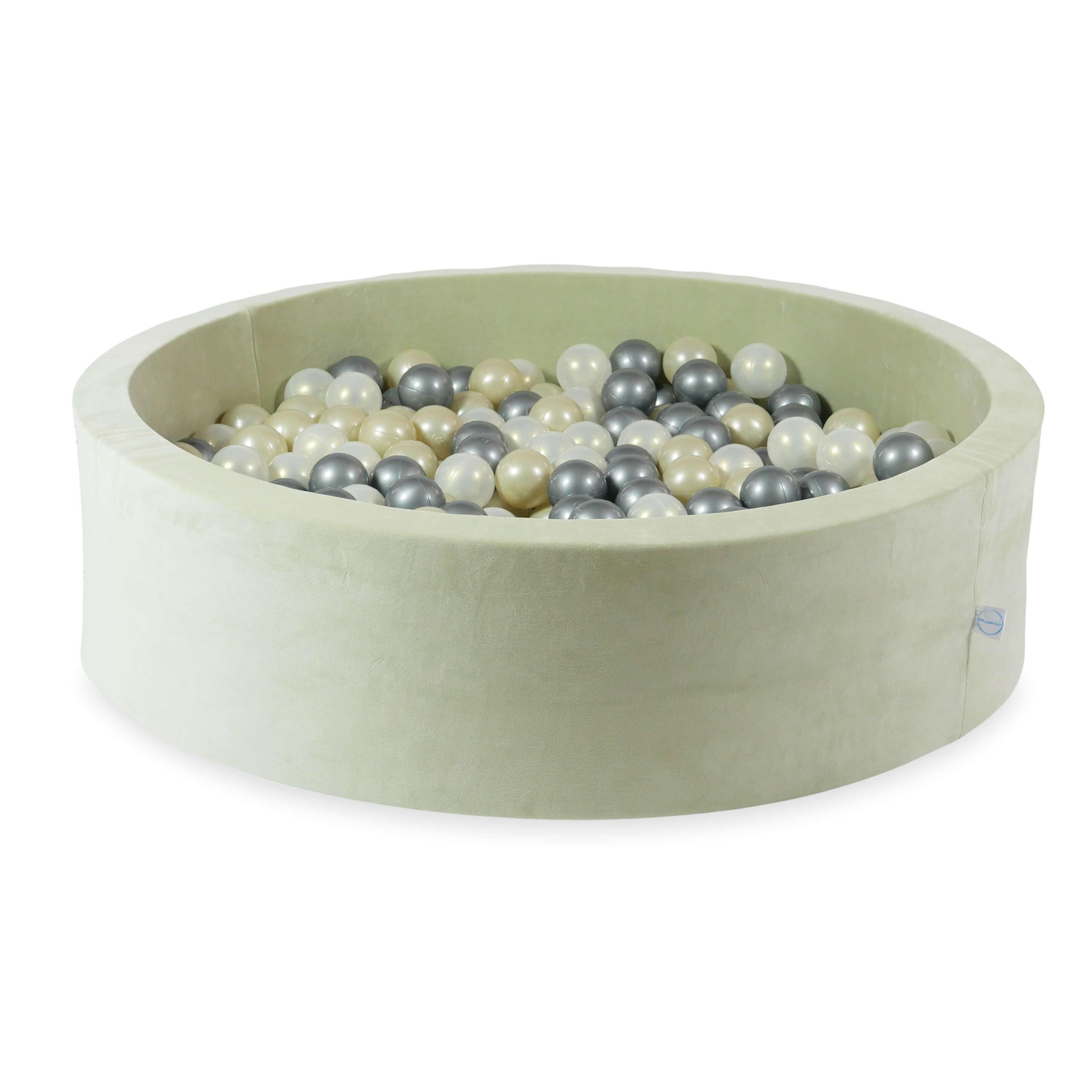 Velvet Ball Pit Velvet Soft Pistachio 110x30 cm with 400 balls