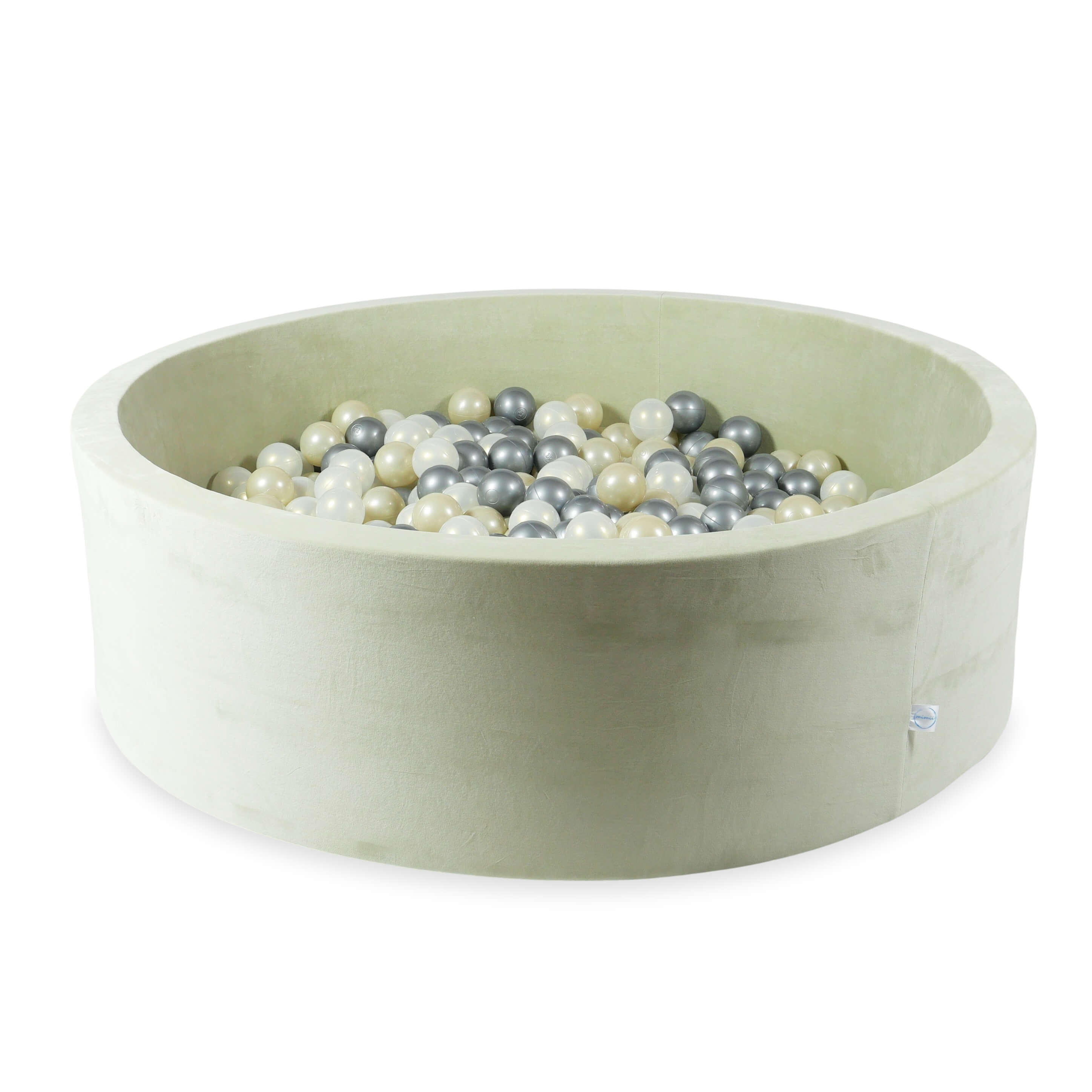 Velvet soft ball pit pistachio 130x40 cm with 700 balls