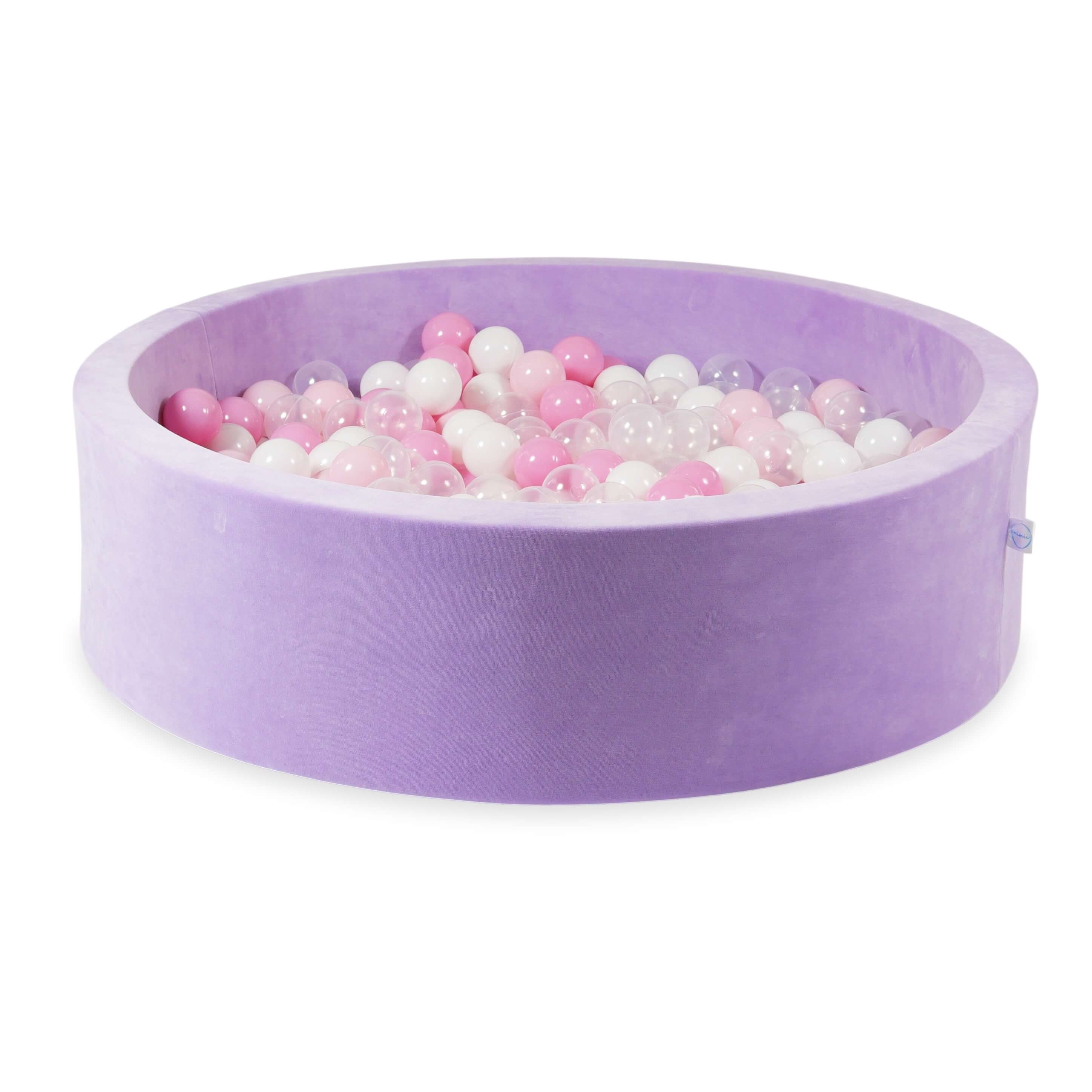 Velvet Ball Pit Velvet Soft Lilac 110x30 cm with 400 balls