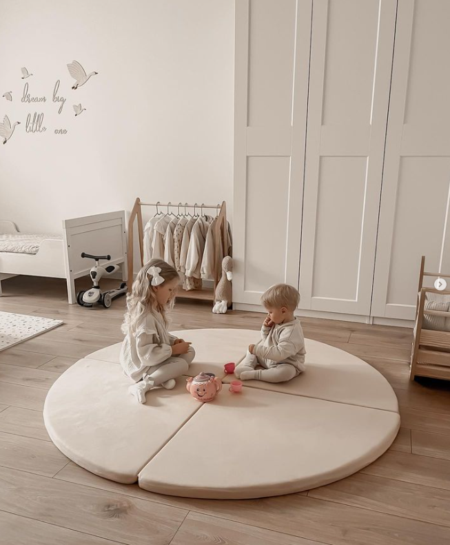 Round baby play mat 160cm in jersey
