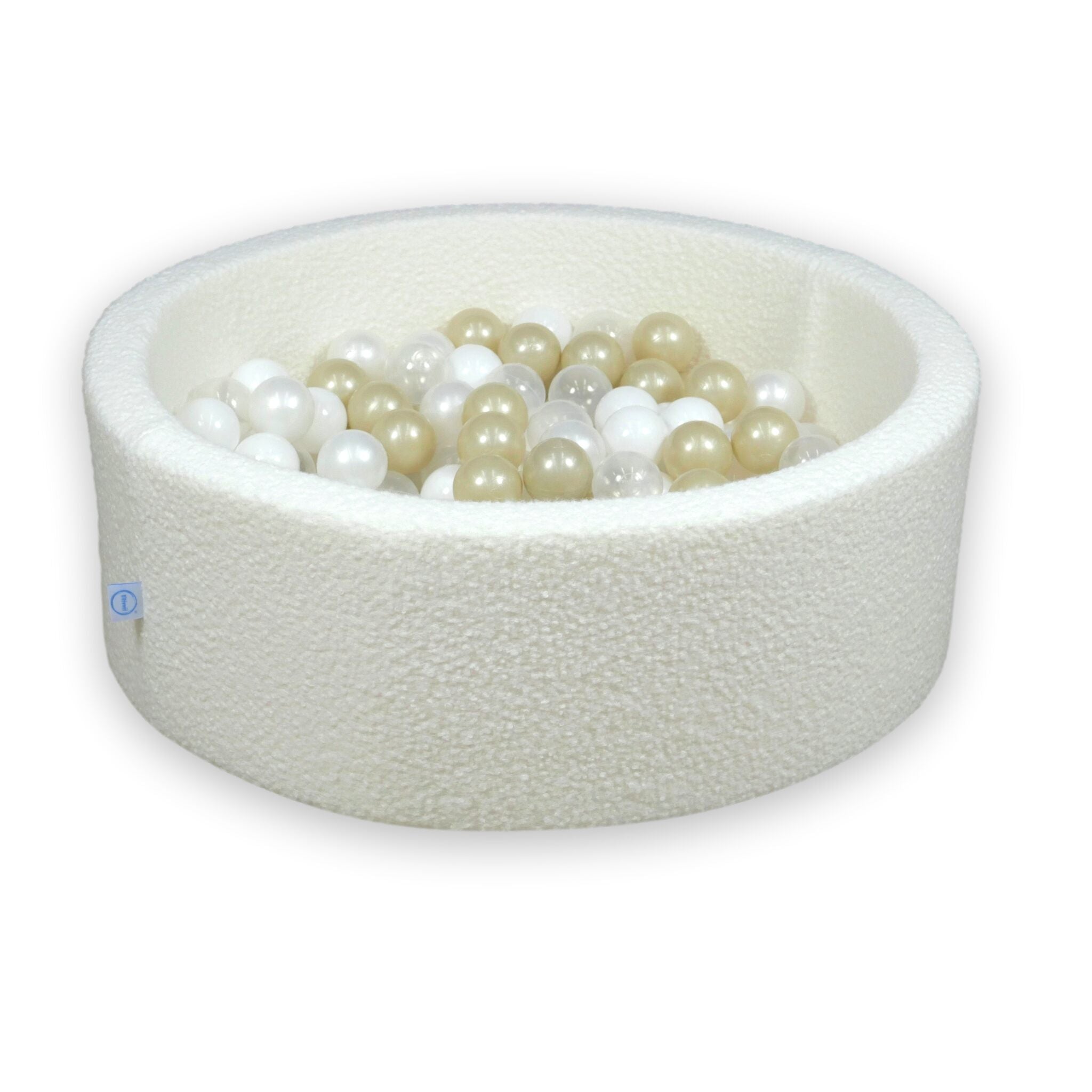 Ball pit in boucle White 90x30 cm with 200 balls