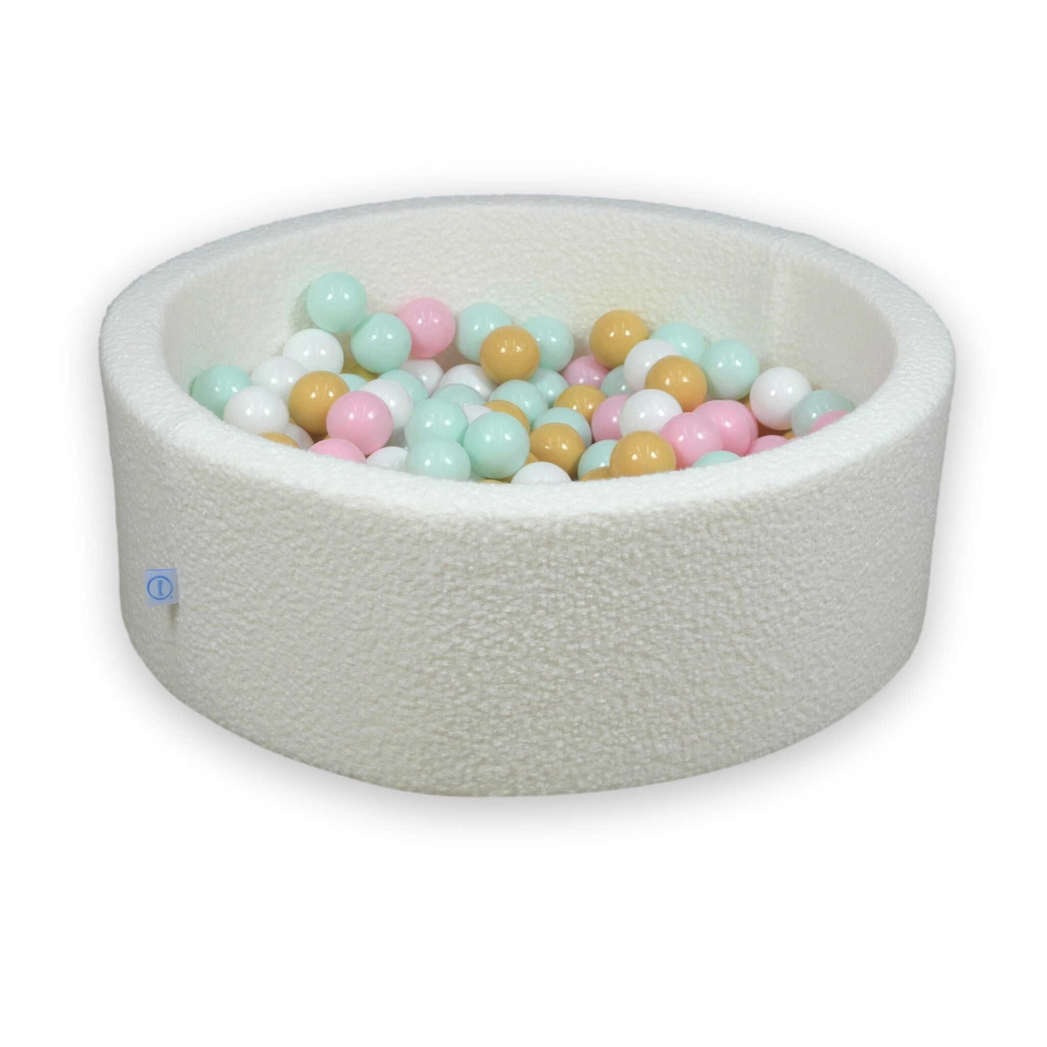 Ball pit in boucle White 90x30 cm with 200 balls