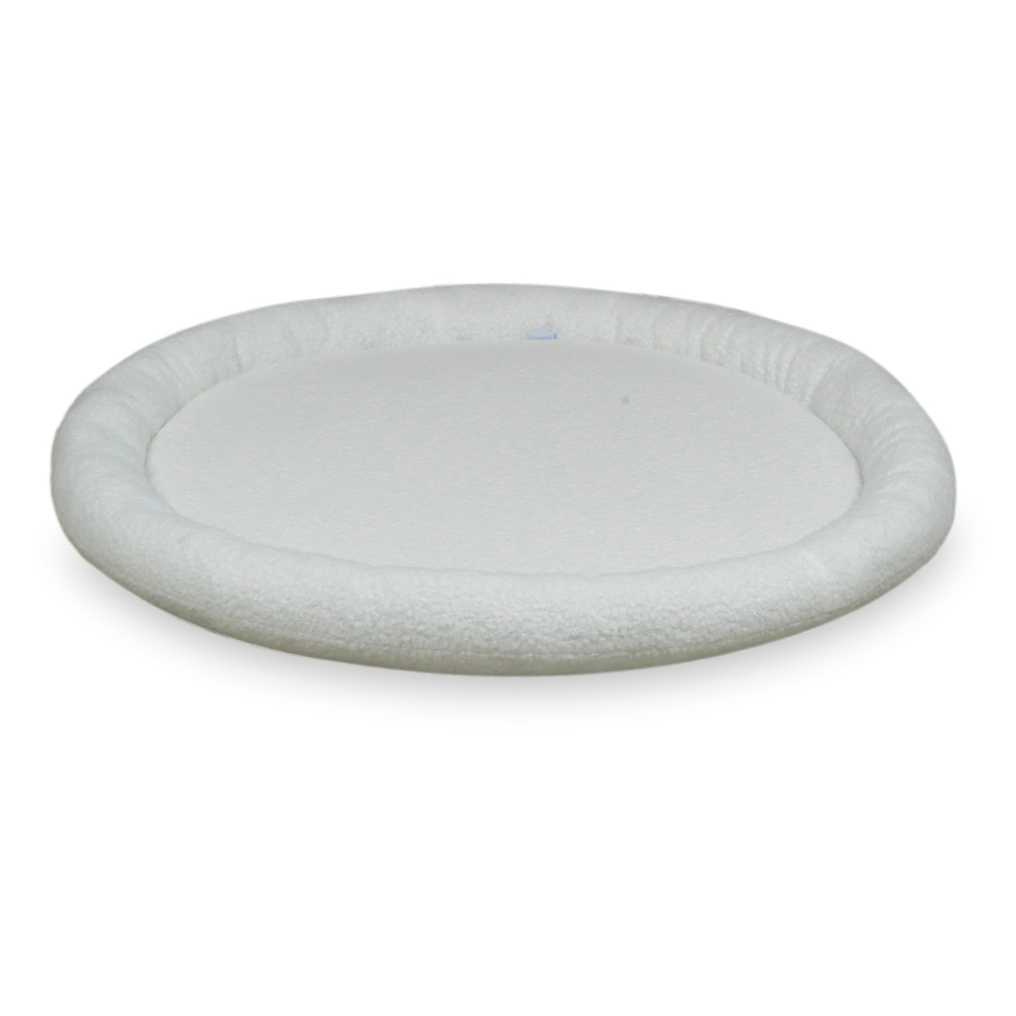Tapis de jeu bébé nid 120 cm en boucle blanc