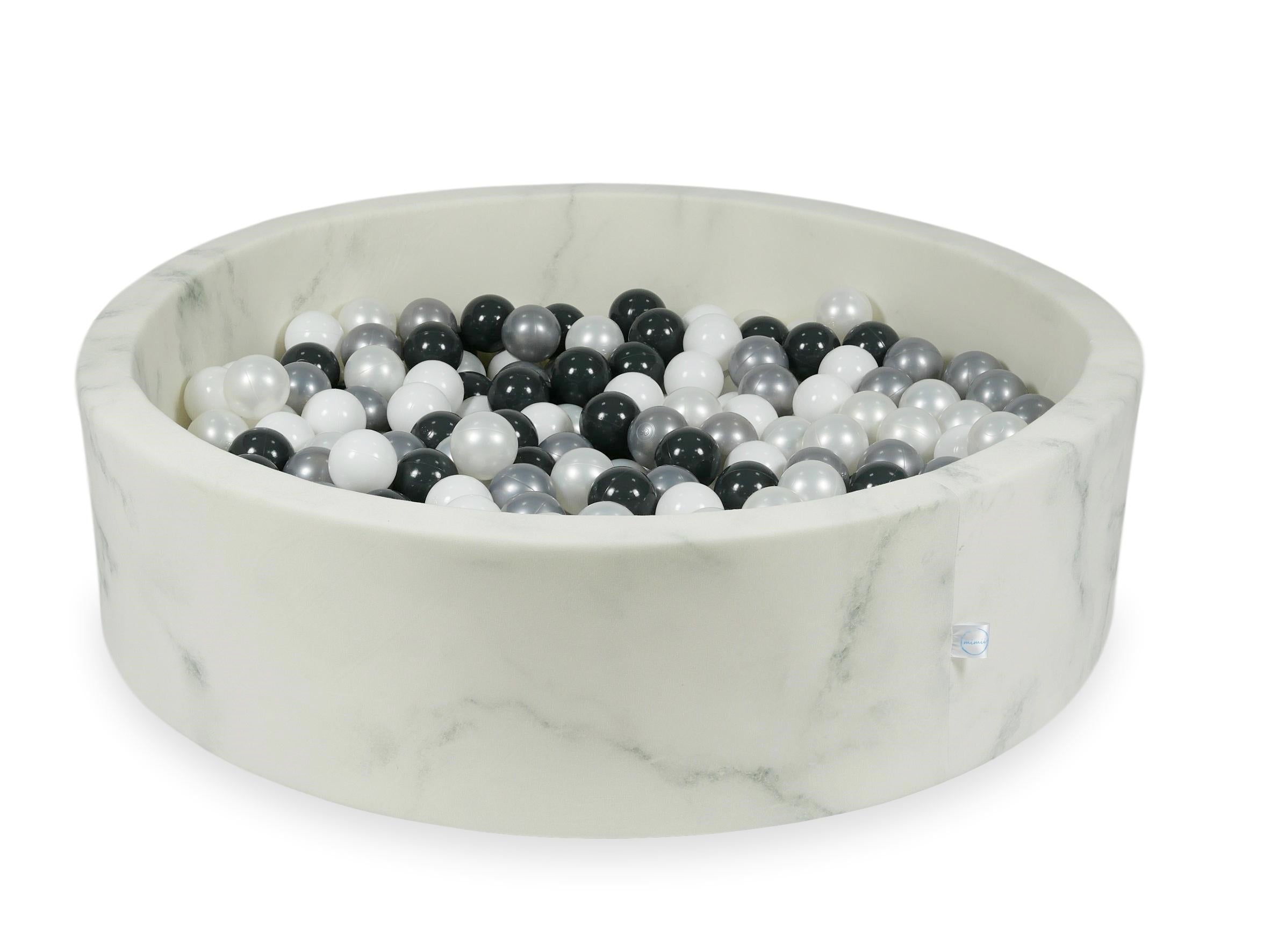Velvet Ball Pit Marble 110x30 cm with 400 balls