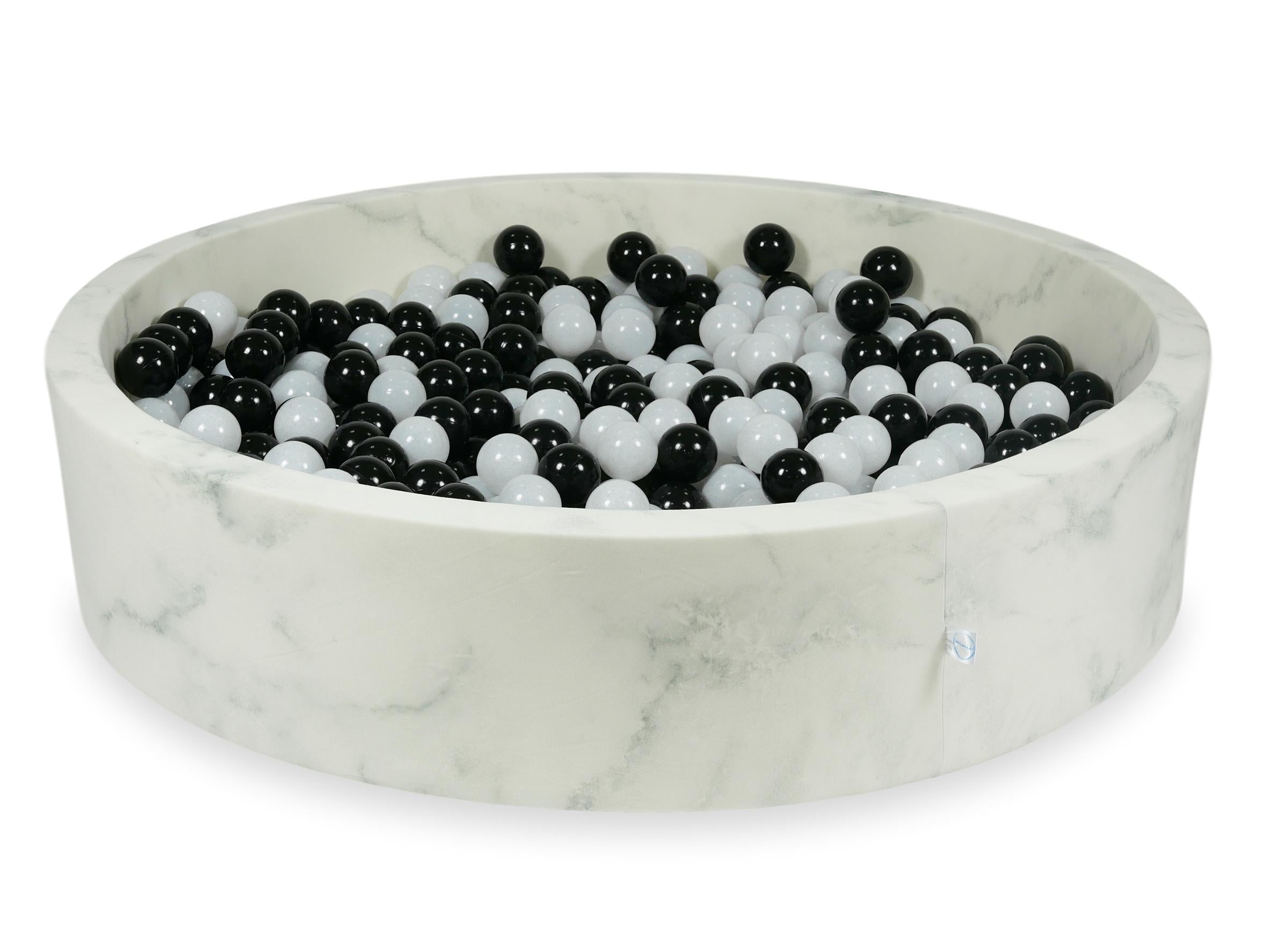 Marble velvet ball pit 130x30 cm with 600 balls