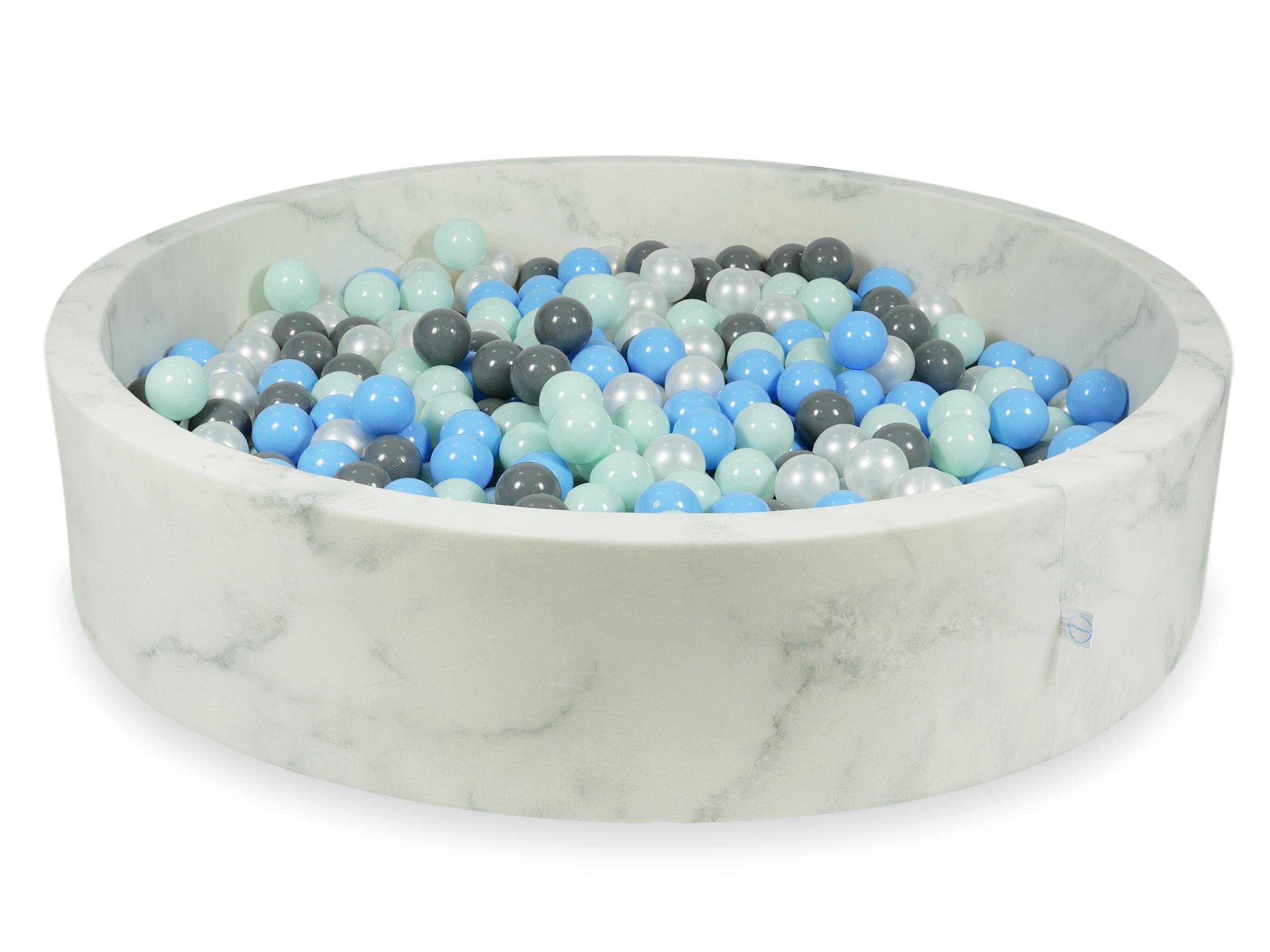 Piscina con palline in velluto Marble 130x30 cm con 600 palline