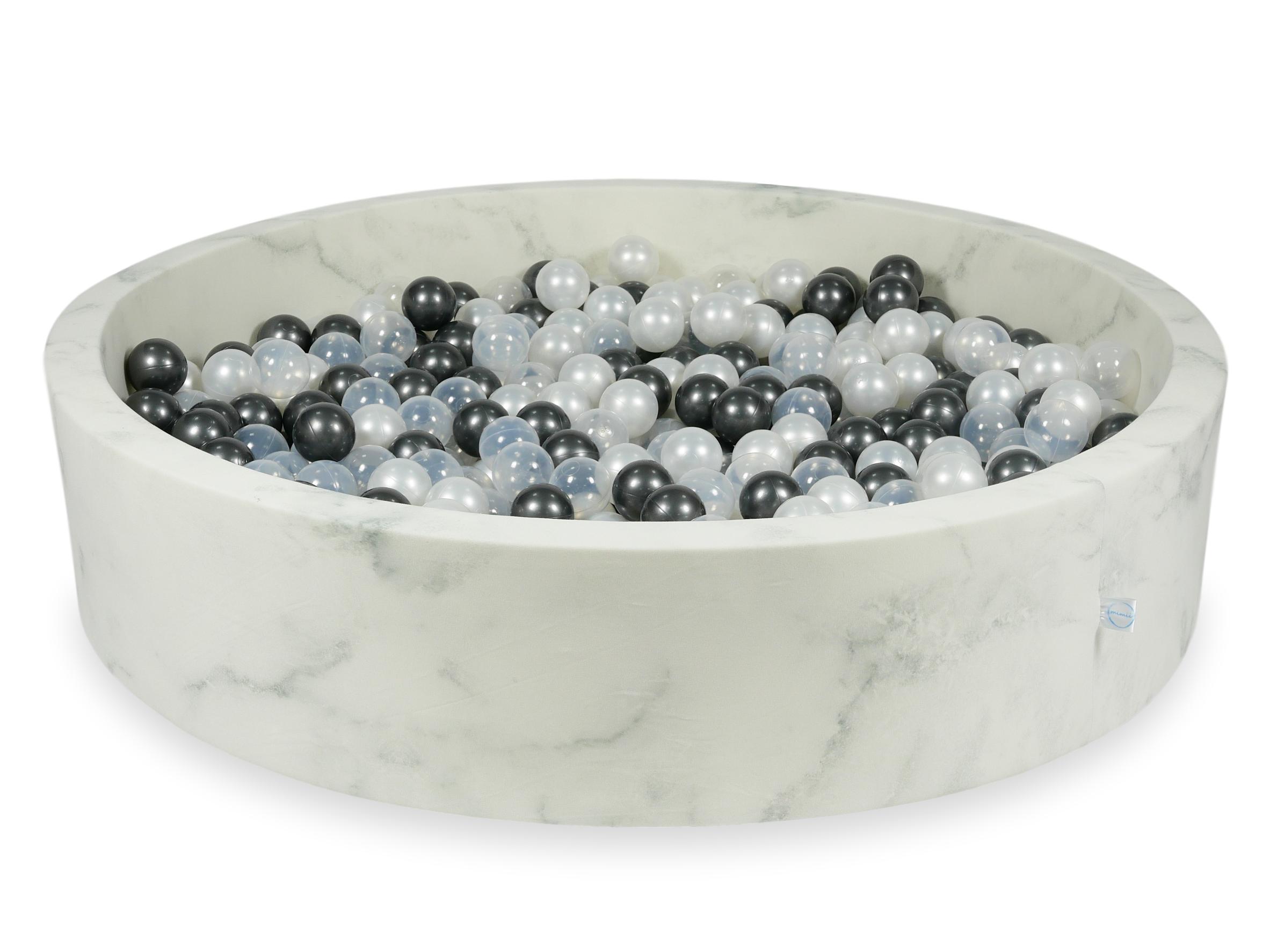 Piscina con palline in velluto Marble 130x30 cm con 600 palline