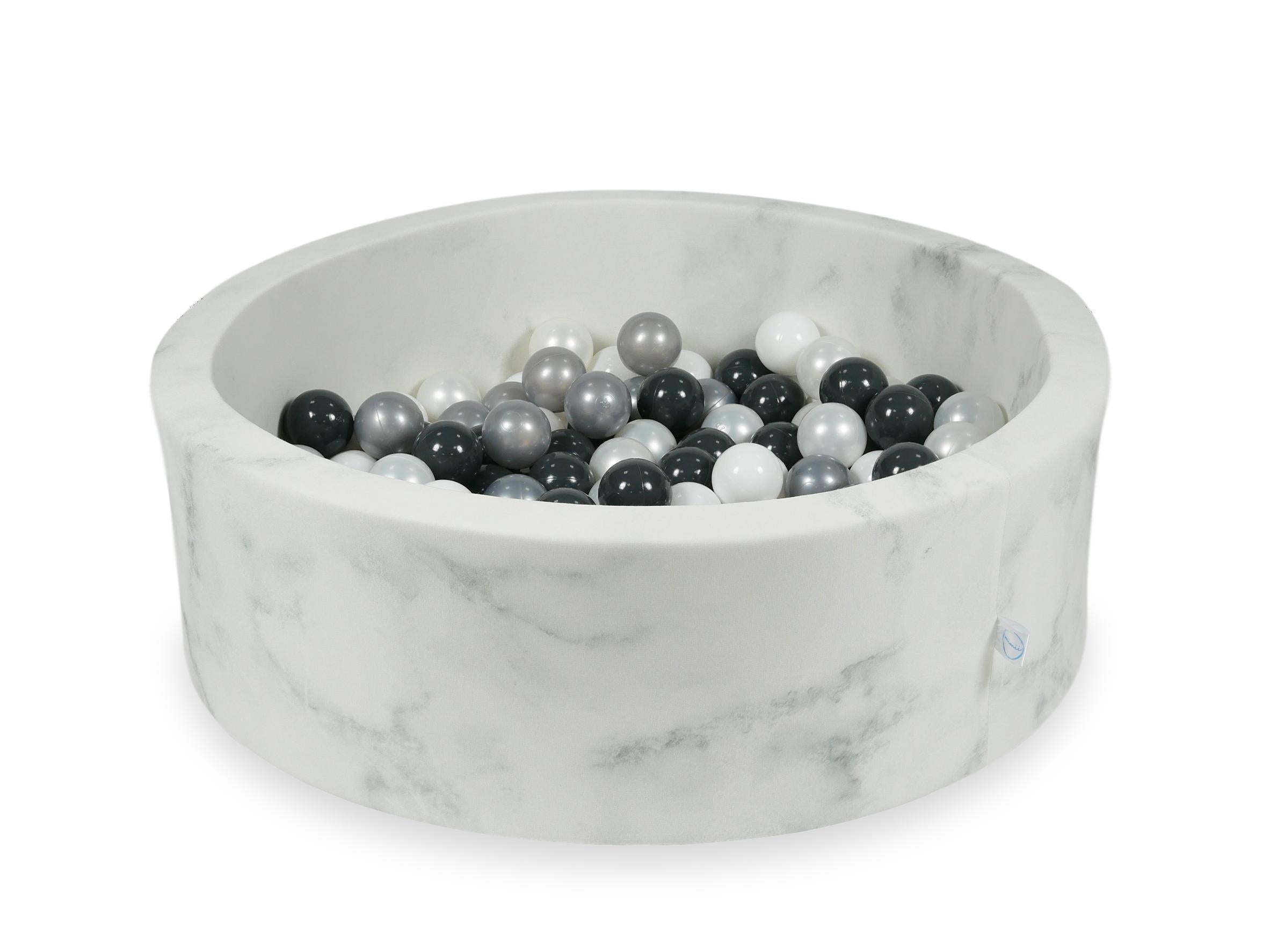 Ball pool in Marble velvet 90x30 cm with 200 balls