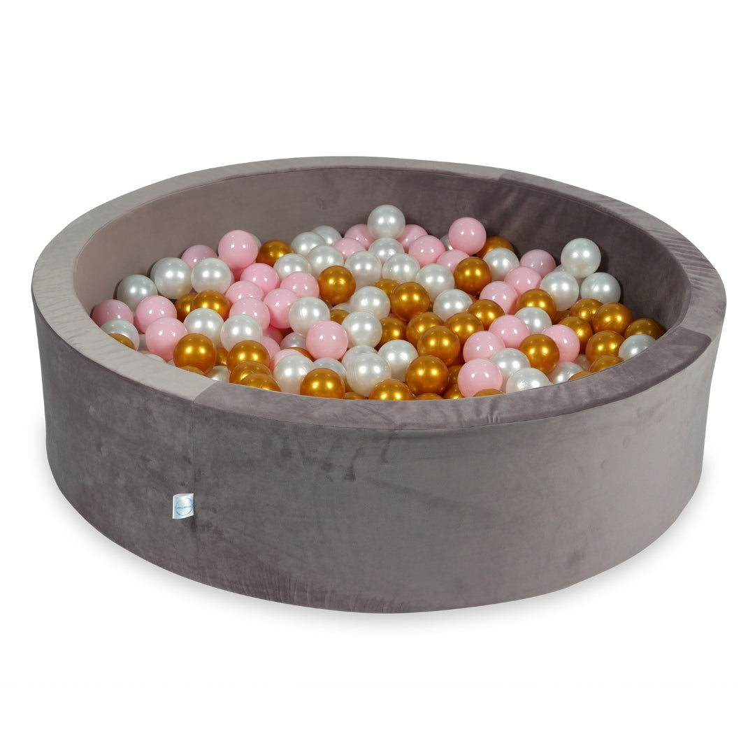 Velvet Ball Pit Velvet Lilac 110x30 cm with 400 balls