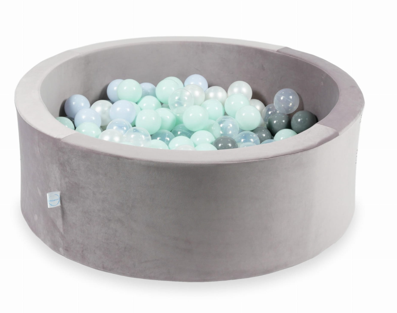 Ball pool in velvet lilac 90x30 cm with 200 balls