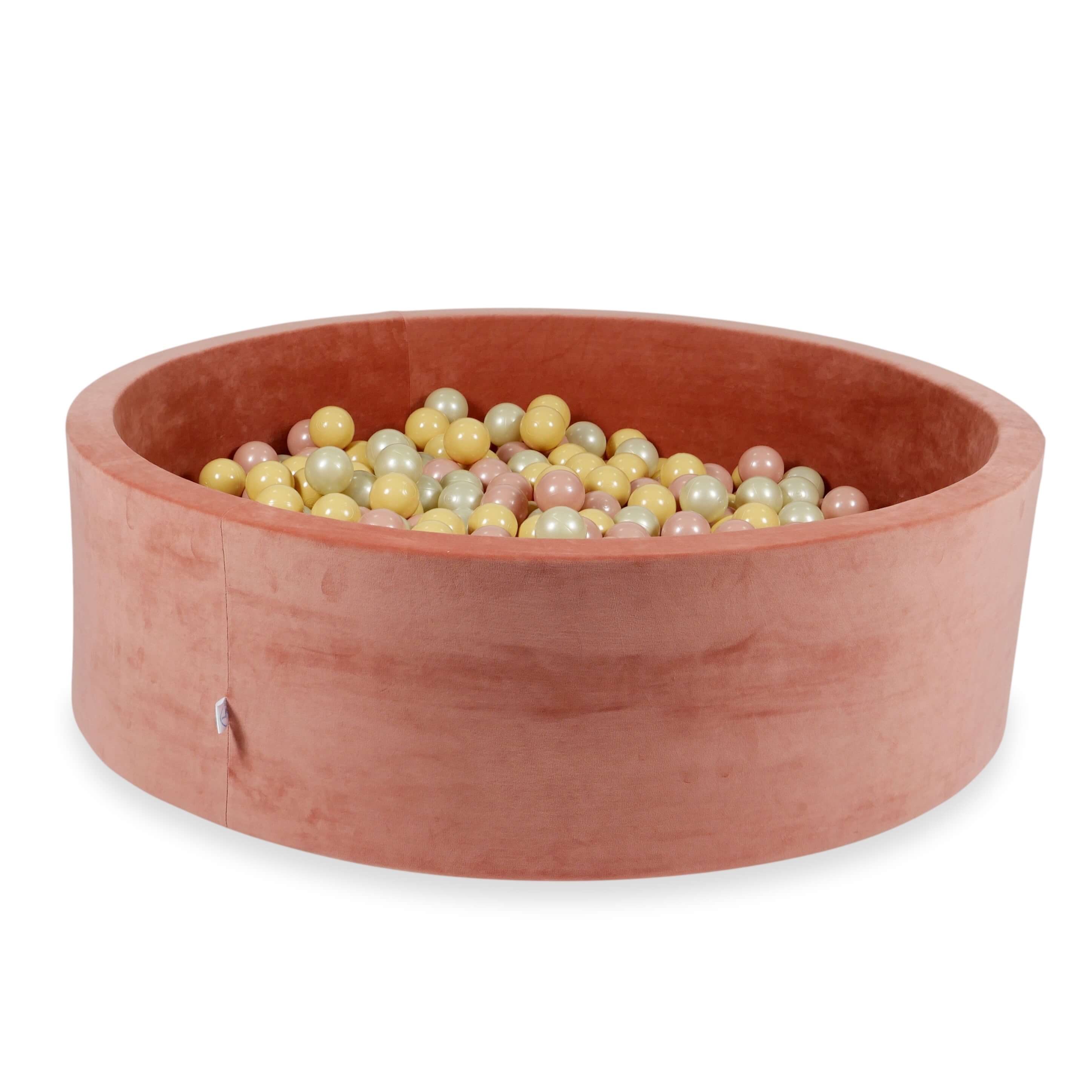 Velvet ball pit velvet soft canyon clay 130x40 cm with 700 balls