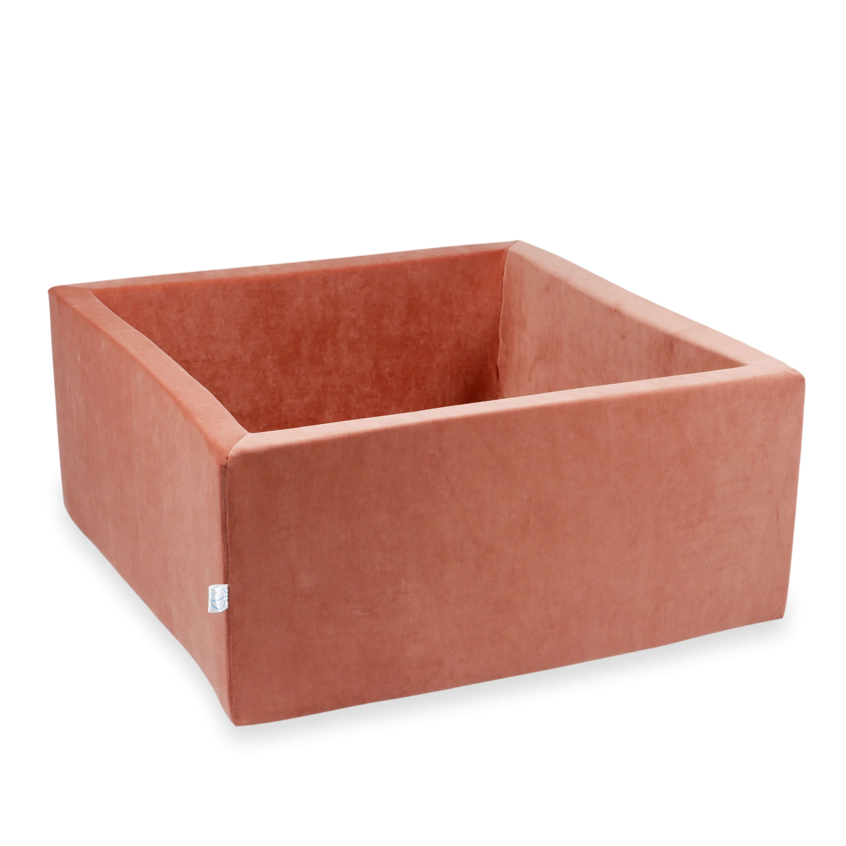 Bällebad quadratisch 90x90x40 cm Samt Soft canyon clay ohne Bälle