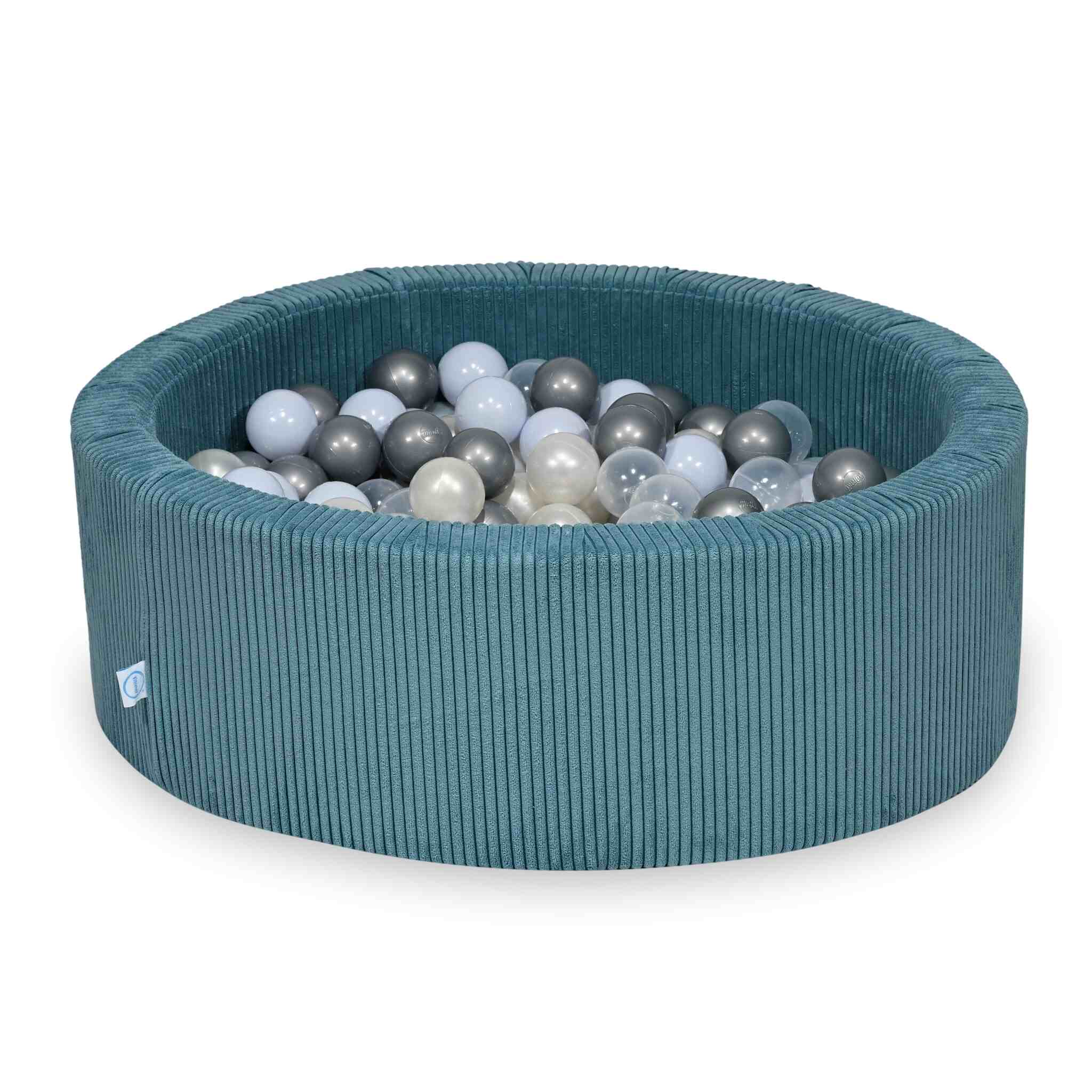 Ball Pit in corduroy blue 90x30 cm with 200 balls