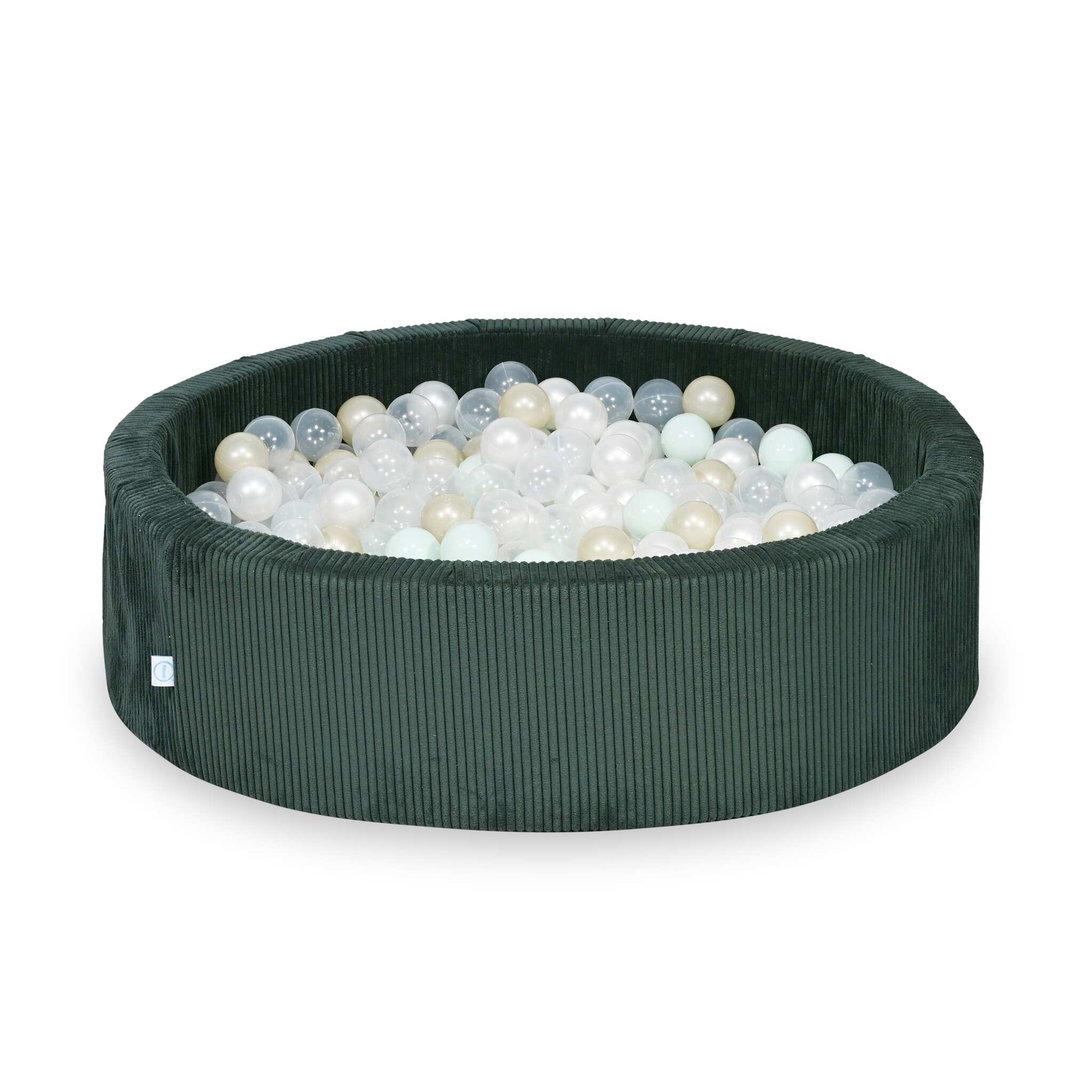Ball Pit in corduroy green 110x30 cm with 400 balls