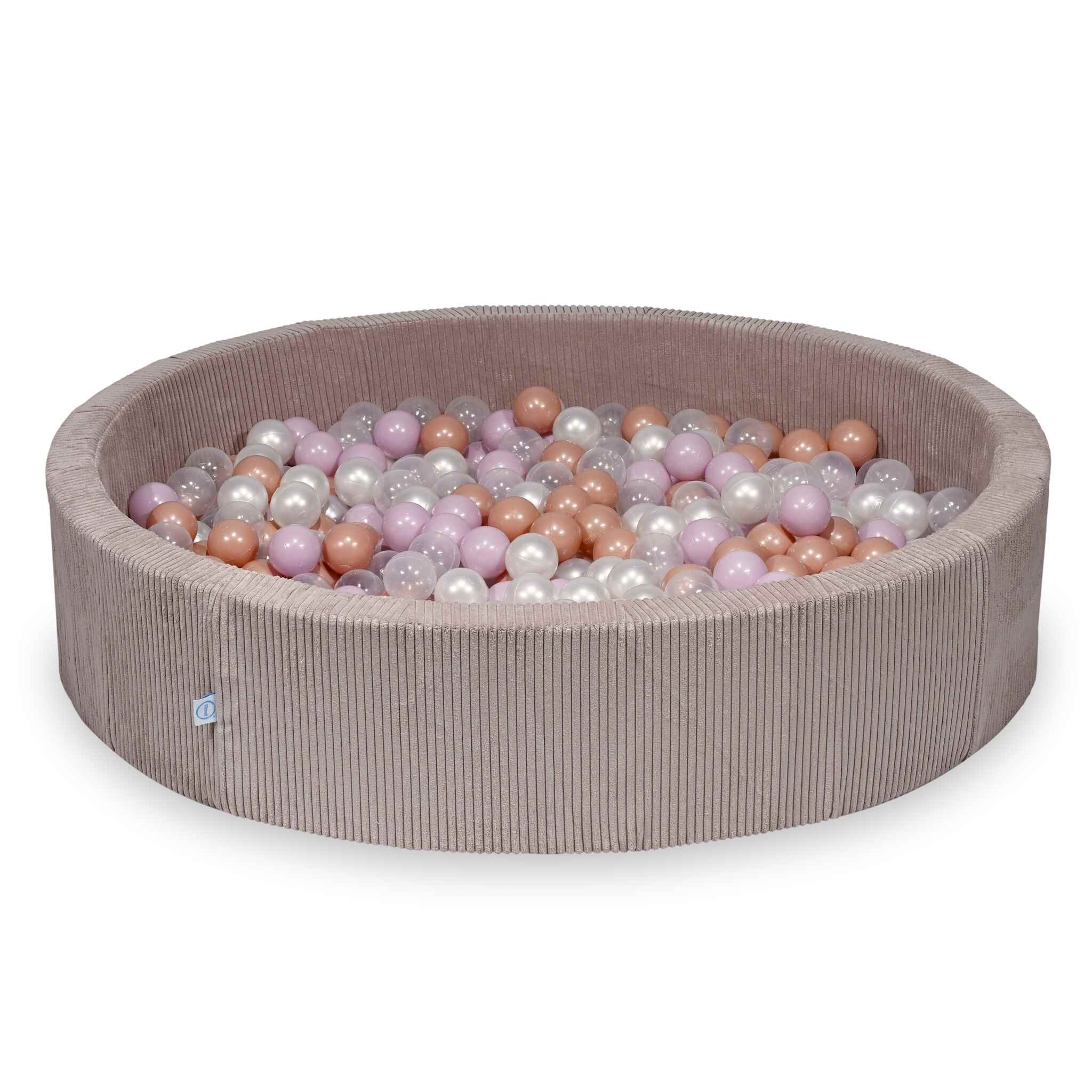 Ball Pit in corduroy light pink 130x30 cm with 600 balls