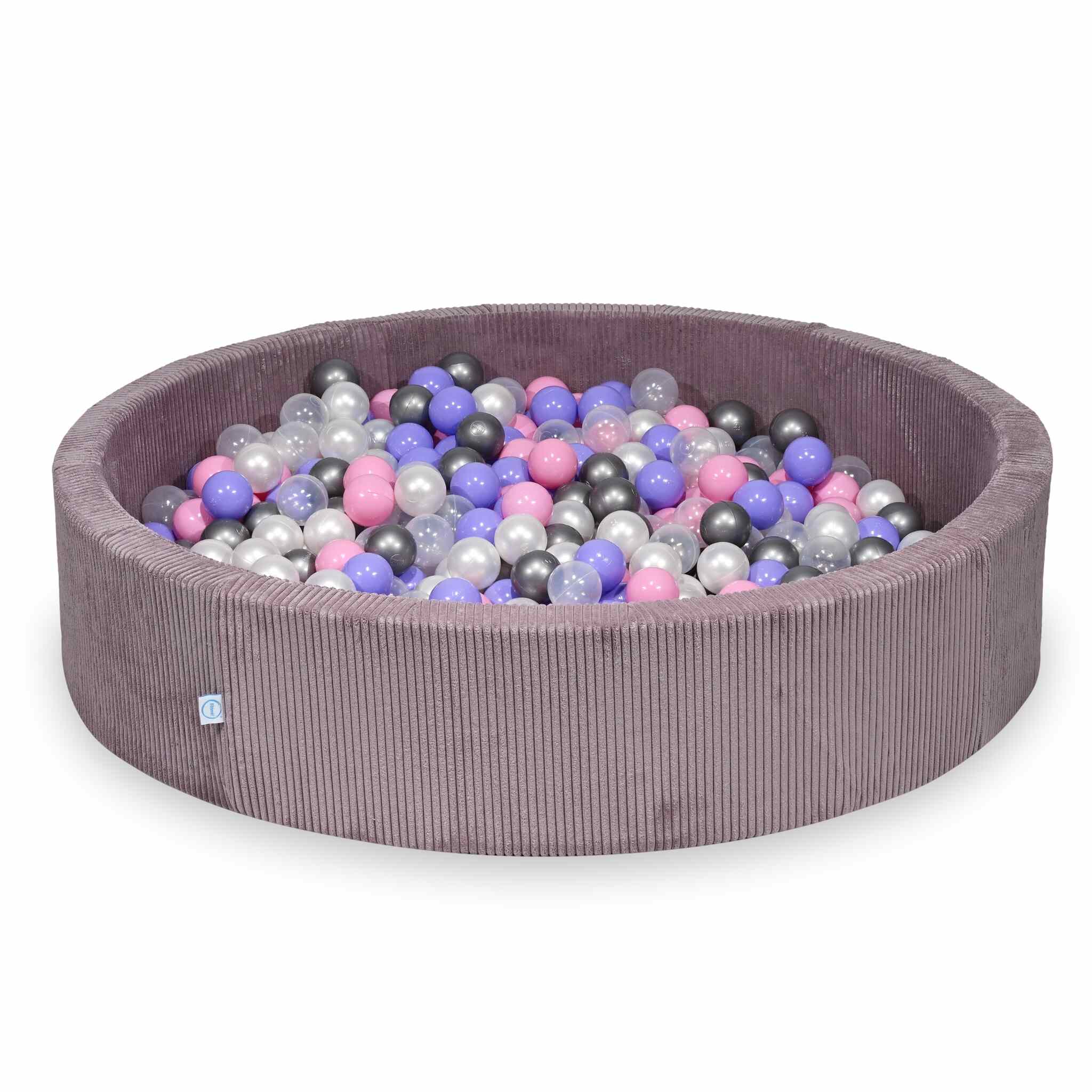 Ball Pit in corduroy lavender 130x30 cm with 600 balls