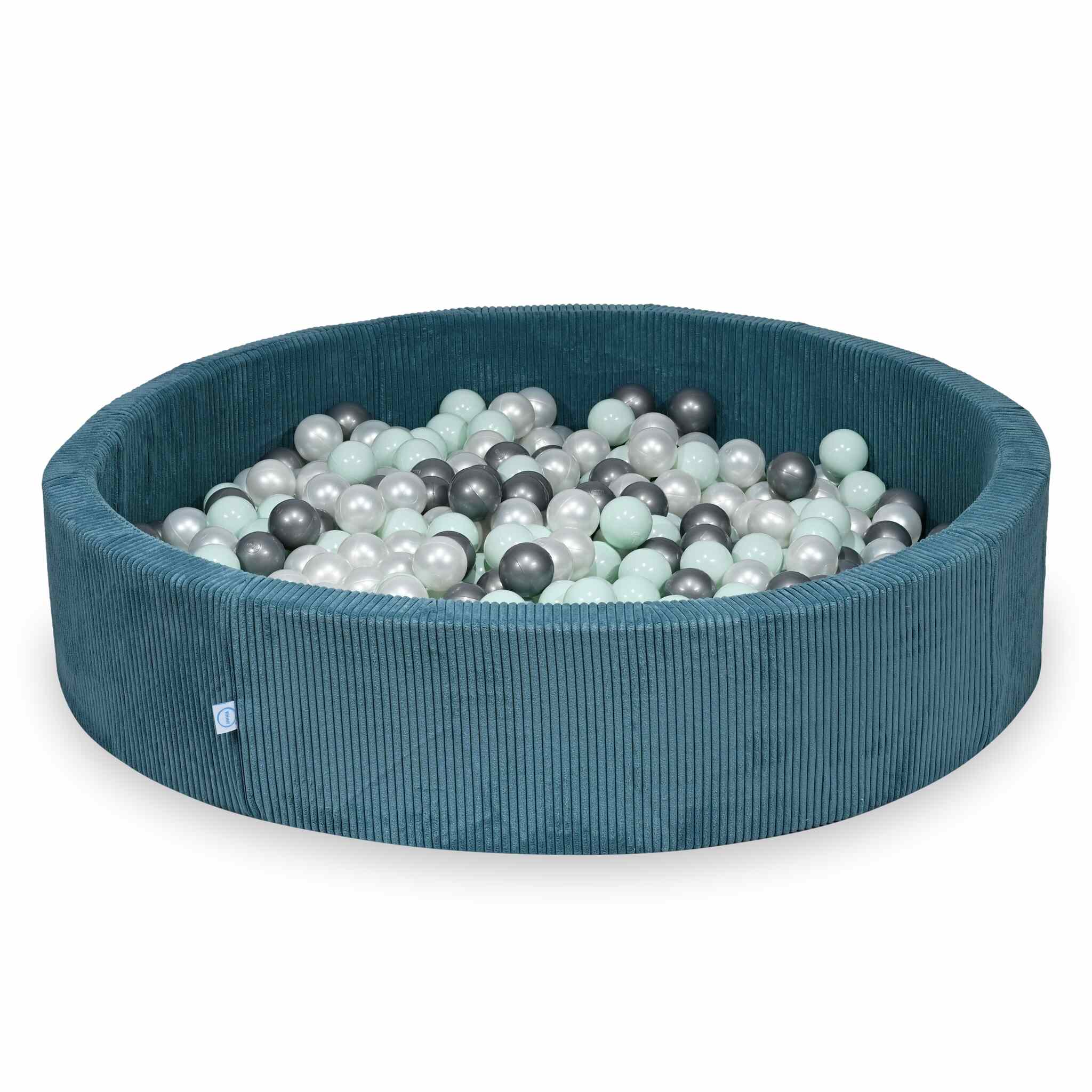 Ball Pit in corduroy blue 130x30 cm with 600 balls