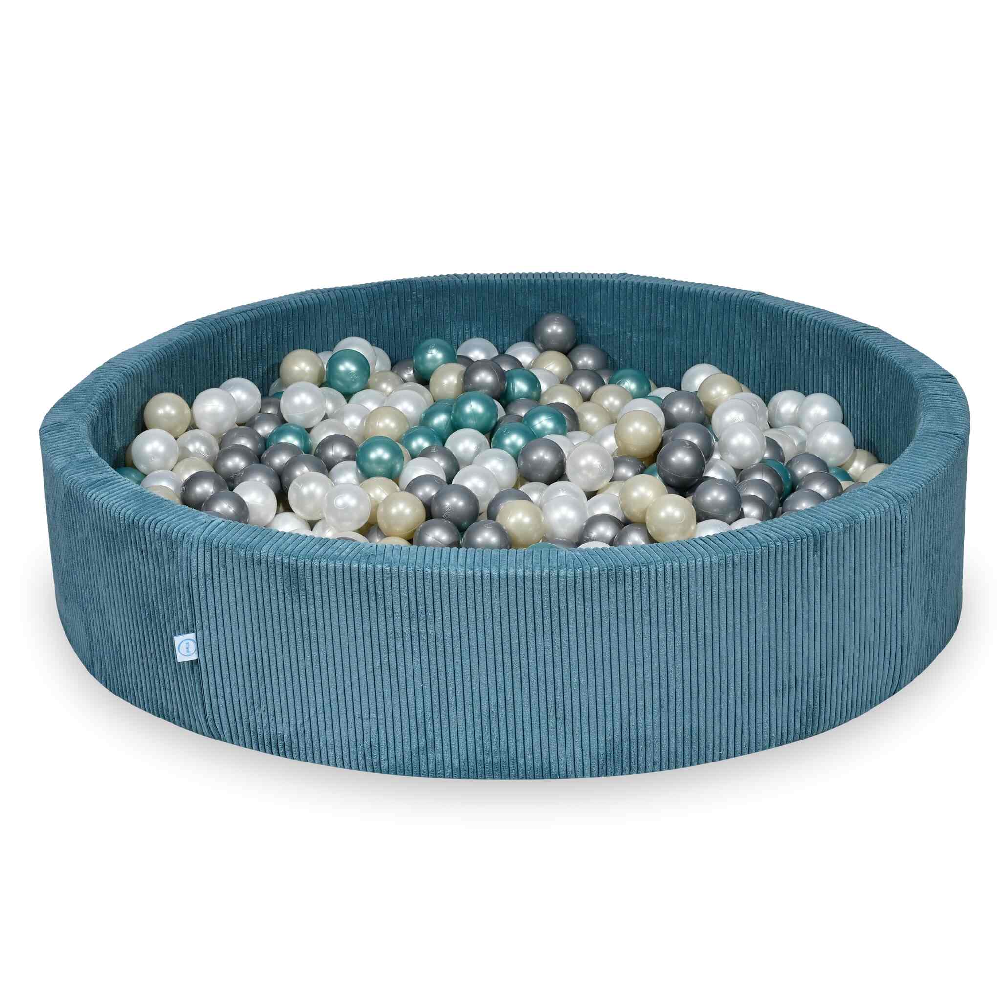 Ball Pit in corduroy blue 130x30 cm with 600 balls
