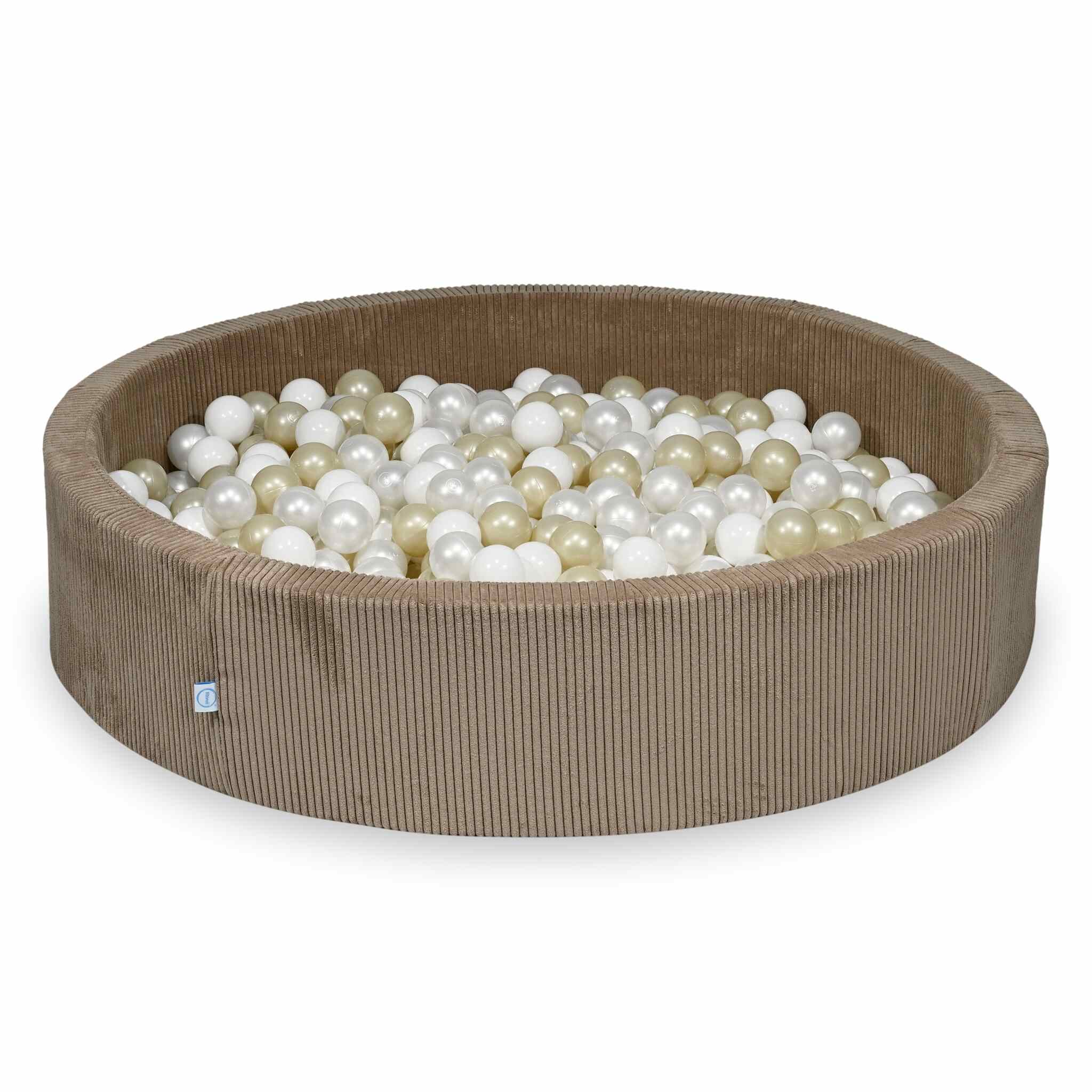 Ball Pit in corduroy toffee 130x30 cm with 600 balls